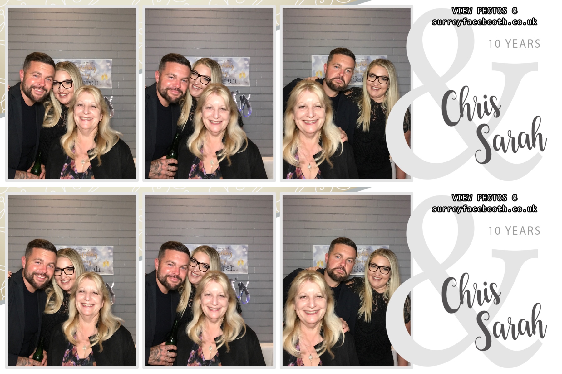 Chris & Sarah's 10th Wedding Anniversary | View more photos from the event at galleries.surreyfacebooth.co.uk/u/Surrey-FaceBooth/Chris-Sarahs-10th-Wedding-Anniversary
