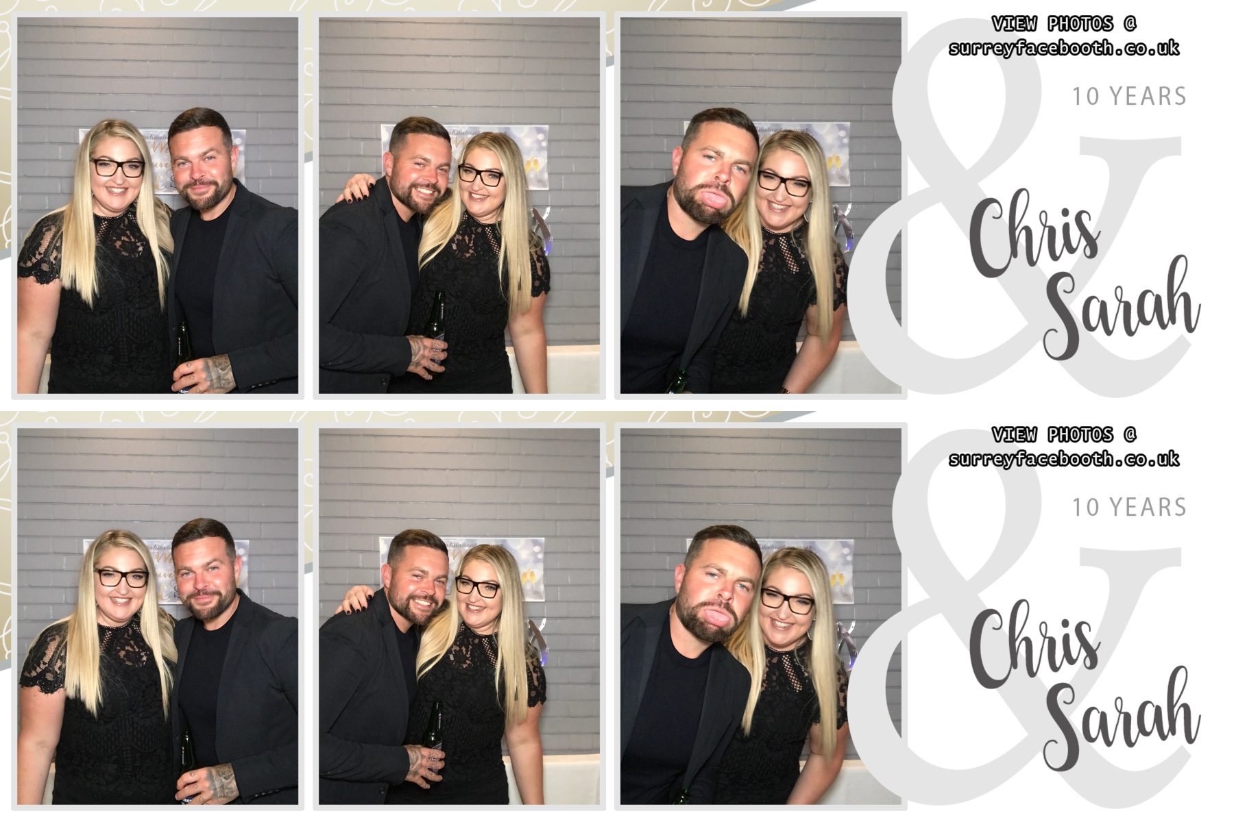 Chris & Sarah's 10th Wedding Anniversary | View more photos from the event at galleries.surreyfacebooth.co.uk/u/Surrey-FaceBooth/Chris-Sarahs-10th-Wedding-Anniversary