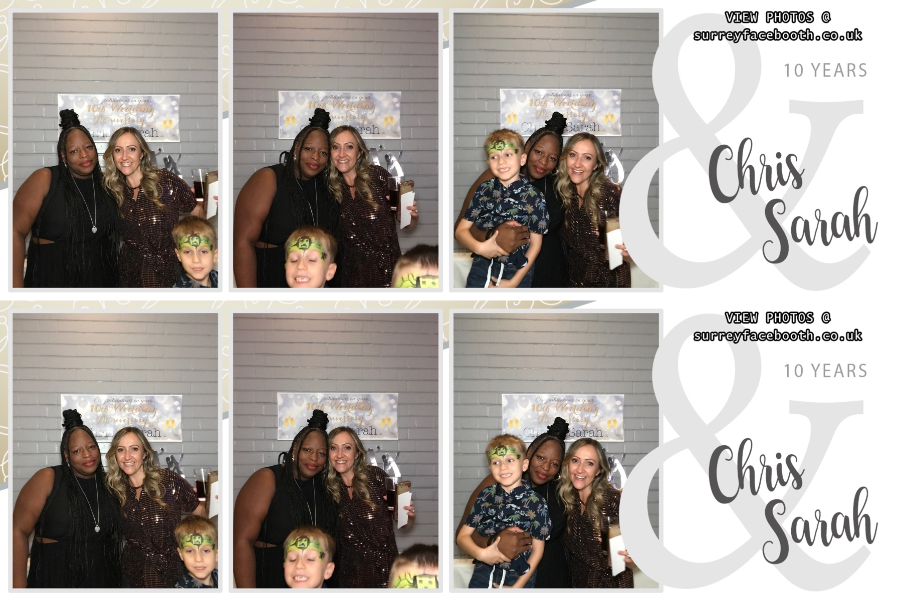 Chris & Sarah's 10th Wedding Anniversary | View more photos from the event at galleries.surreyfacebooth.co.uk/u/Surrey-FaceBooth/Chris-Sarahs-10th-Wedding-Anniversary