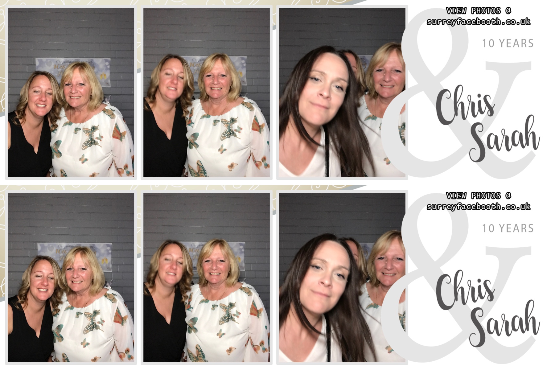 Chris & Sarah's 10th Wedding Anniversary | View more photos from the event at galleries.surreyfacebooth.co.uk/u/Surrey-FaceBooth/Chris-Sarahs-10th-Wedding-Anniversary