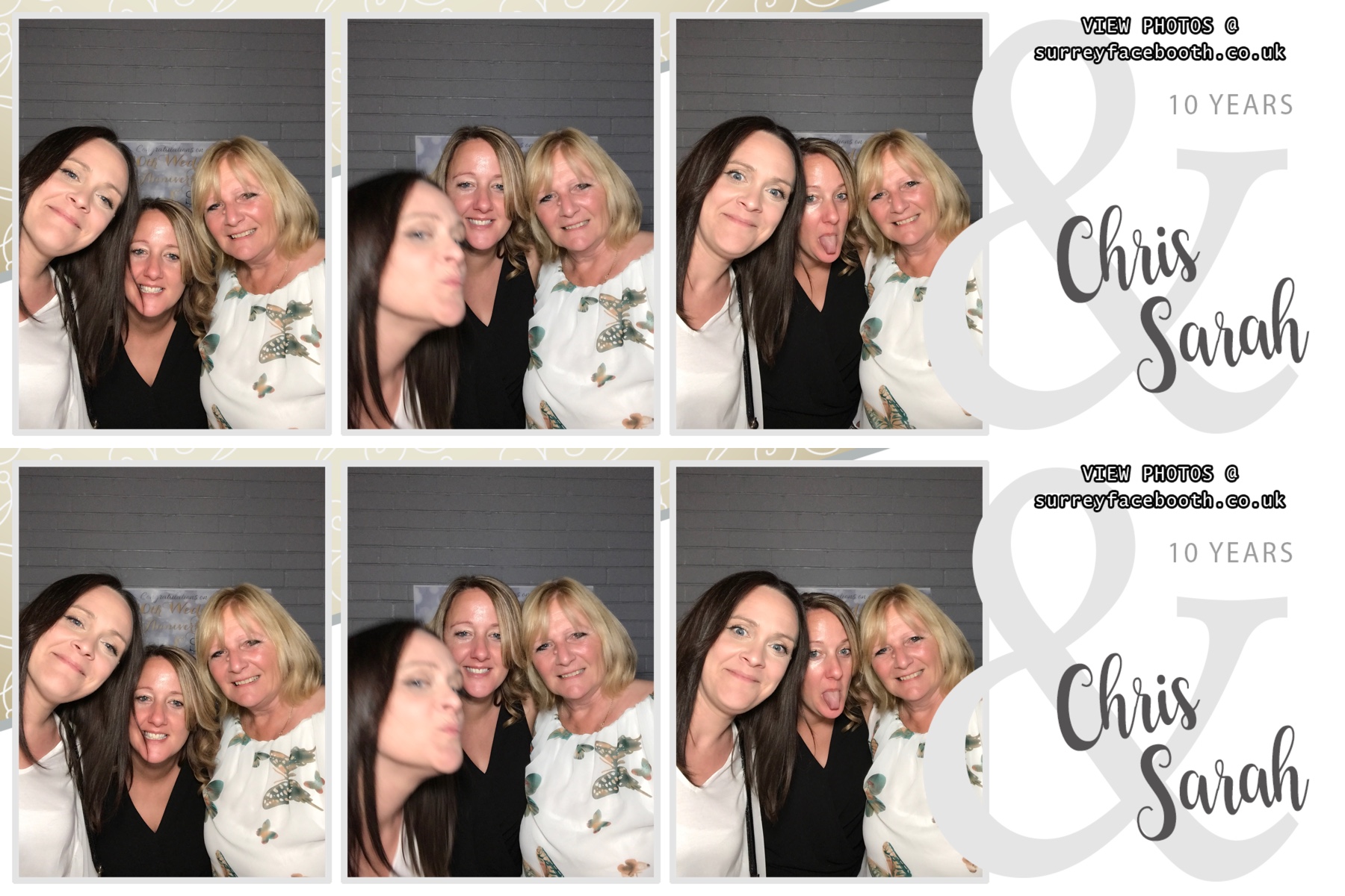 Chris & Sarah's 10th Wedding Anniversary | View more photos from the event at galleries.surreyfacebooth.co.uk/u/Surrey-FaceBooth/Chris-Sarahs-10th-Wedding-Anniversary