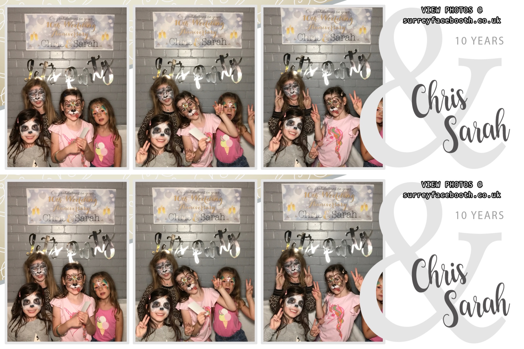 Chris & Sarah's 10th Wedding Anniversary | View more photos from the event at galleries.surreyfacebooth.co.uk/u/Surrey-FaceBooth/Chris-Sarahs-10th-Wedding-Anniversary
