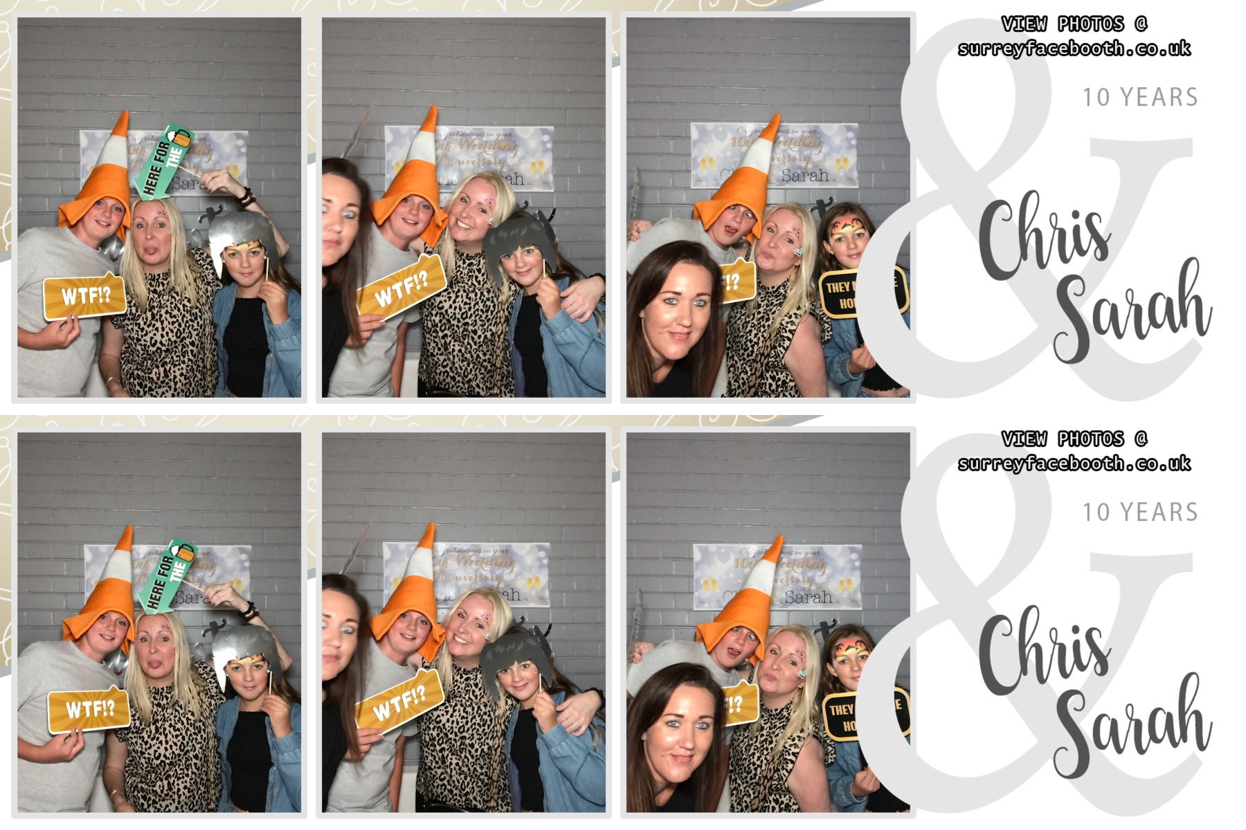 Chris & Sarah's 10th Wedding Anniversary | View more photos from the event at galleries.surreyfacebooth.co.uk/u/Surrey-FaceBooth/Chris-Sarahs-10th-Wedding-Anniversary