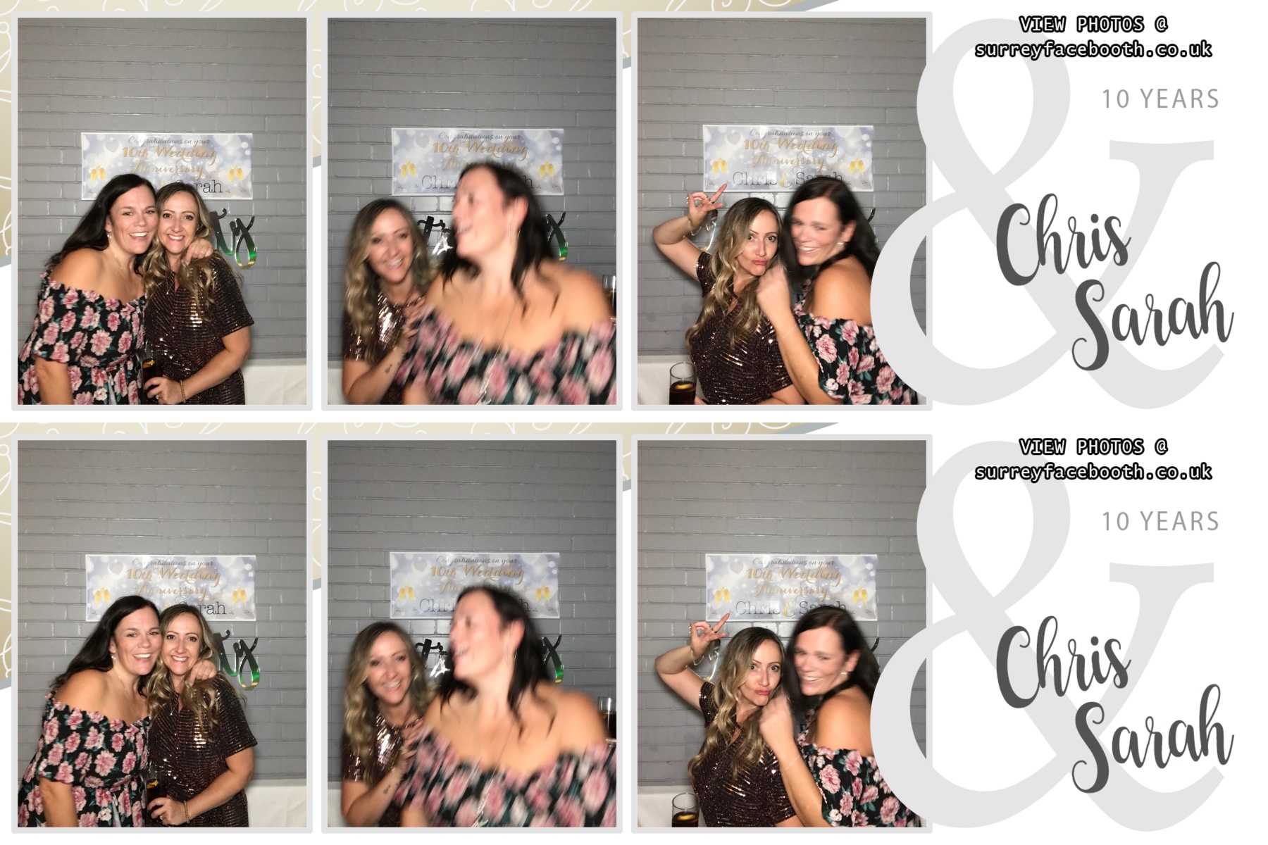 Chris & Sarah's 10th Wedding Anniversary | View more photos from the event at galleries.surreyfacebooth.co.uk/u/Surrey-FaceBooth/Chris-Sarahs-10th-Wedding-Anniversary