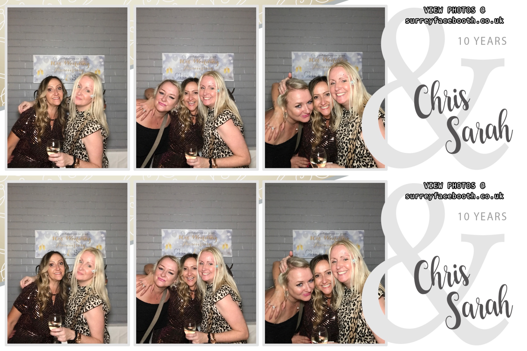 Chris & Sarah's 10th Wedding Anniversary | View more photos from the event at galleries.surreyfacebooth.co.uk/u/Surrey-FaceBooth/Chris-Sarahs-10th-Wedding-Anniversary