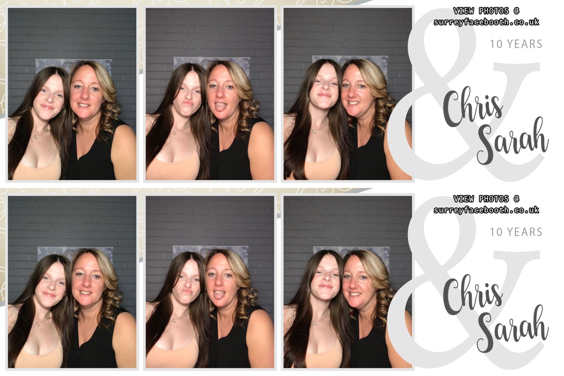 Chris & Sarah's 10th Wedding Anniversary | View more photos from the event at galleries.surreyfacebooth.co.uk/u/Surrey-FaceBooth/Chris-Sarahs-10th-Wedding-Anniversary