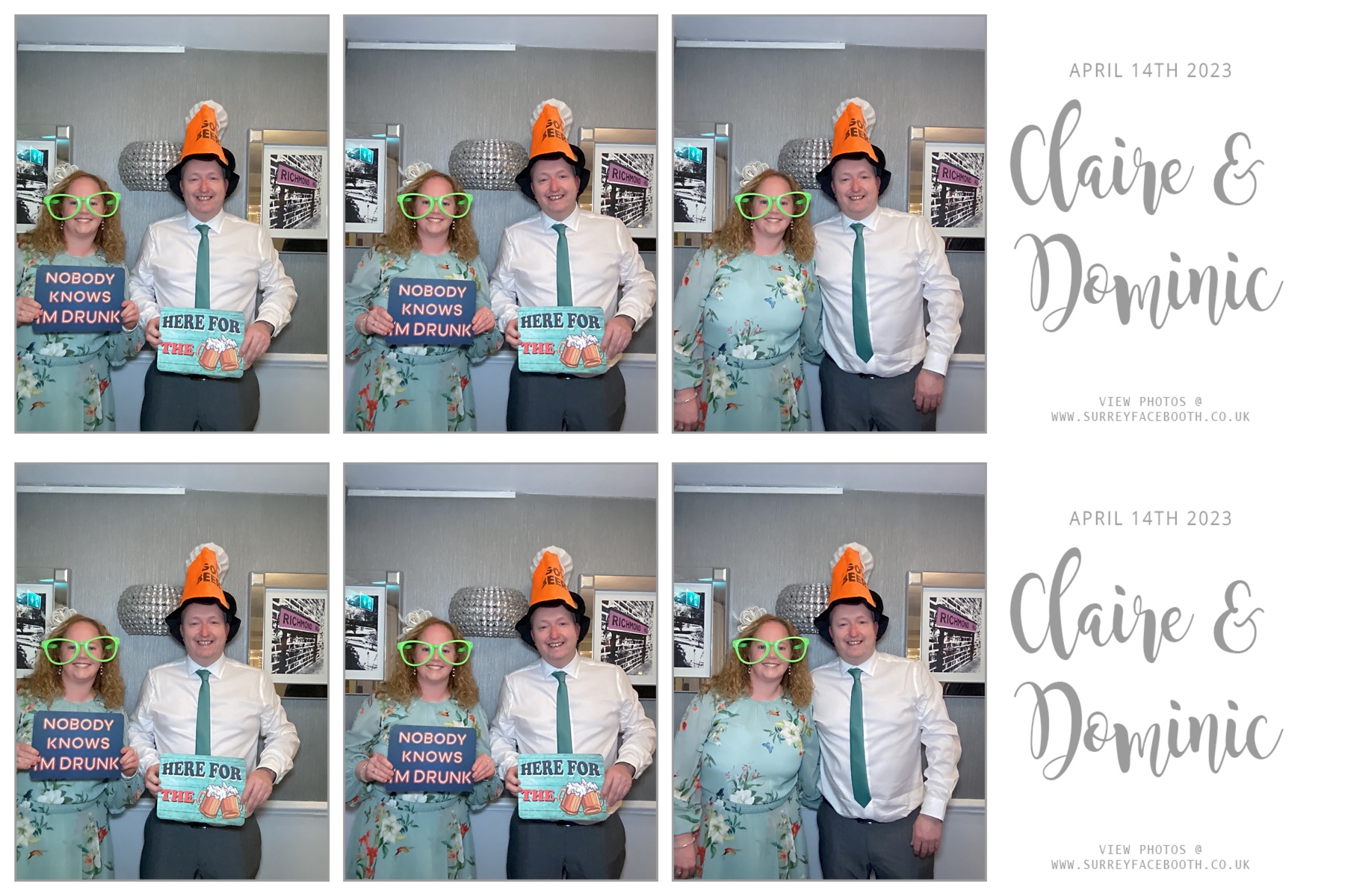 Claire & Dominic's Wedding | View more photos from the event at galleries.surreyfacebooth.co.uk/u/Surrey-FaceBooth/Claire-Dominics-Wedding