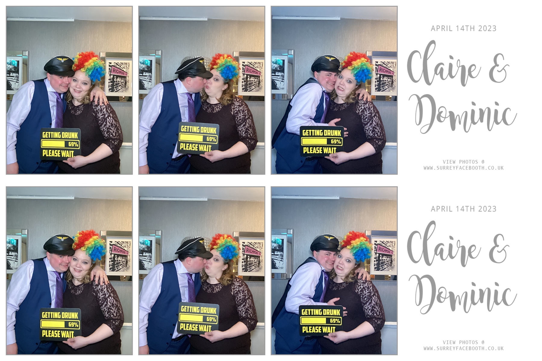 Claire & Dominic's Wedding | View more photos from the event at galleries.surreyfacebooth.co.uk/u/Surrey-FaceBooth/Claire-Dominics-Wedding