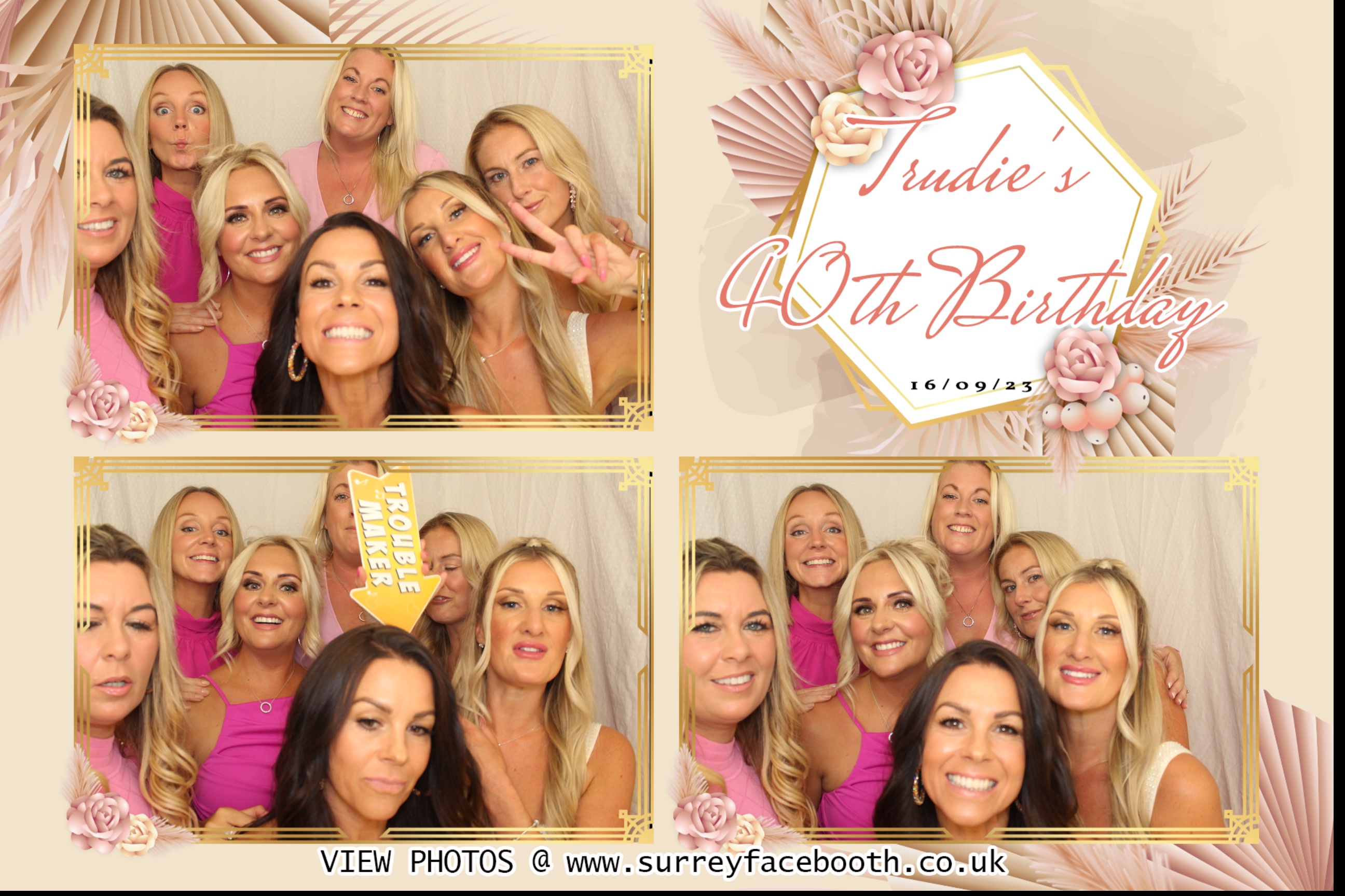 Trudie's 40th Birthday | View more photos from the event at galleries.surreyfacebooth.co.uk/u/Surrey-FaceBooth/Trudies-40th-Birthday