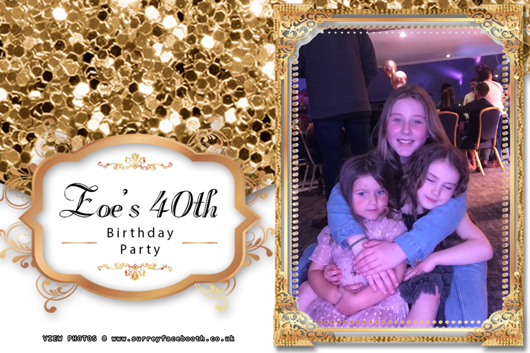 Zoe's 40th Birthday Party | View more photos from the event at galleries.surreyfacebooth.co.uk/u/Surrey-FaceBooth/Zoes-40th-Birthday-Party
