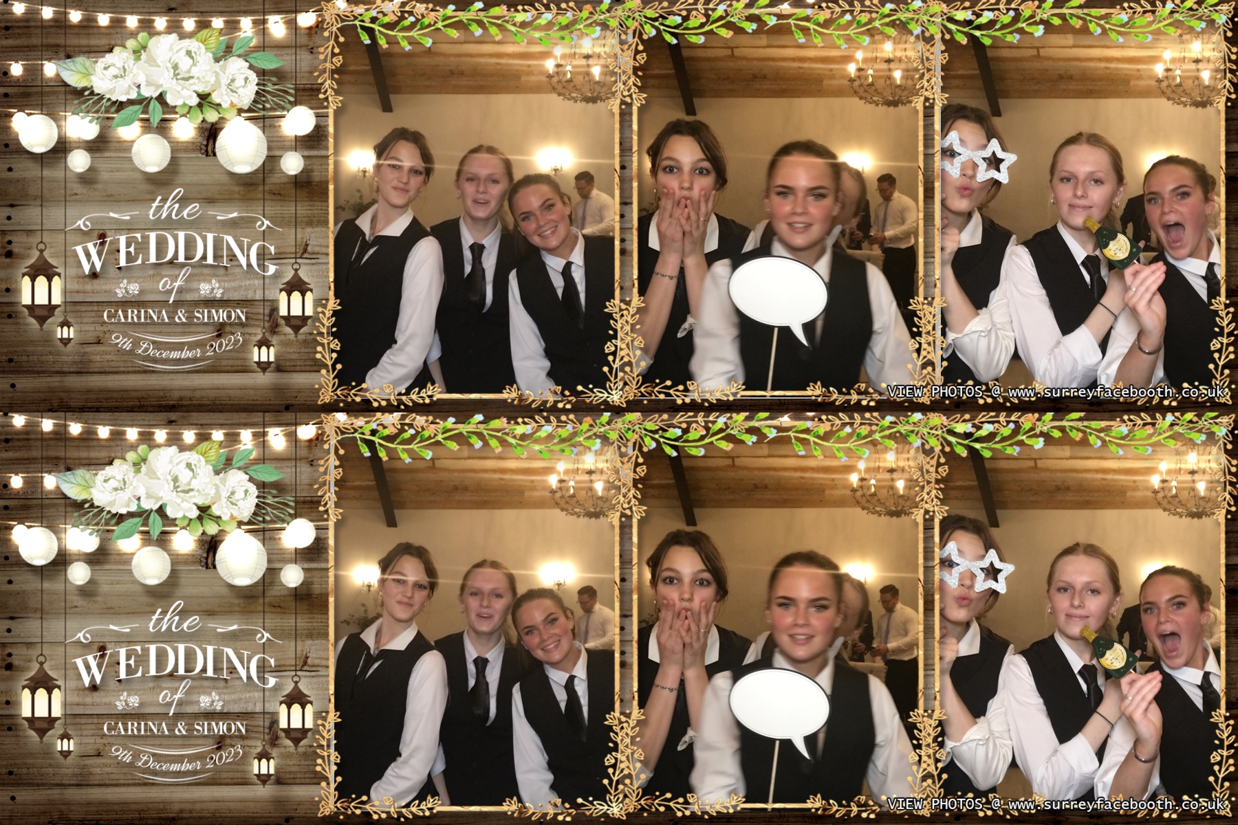 Carina and Simon's wedding | View more photos from the event at galleries.surreyfacebooth.co.uk/u/Surrey-FaceBooth/Carina-and-Simons-wedding