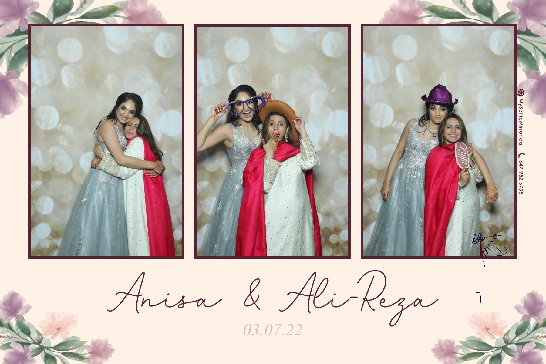 Anisa & Ali | View more photos from the event at gallery.myselfiemirror.ca/u/romanmyselfiemirrorca/Anisa-Ali