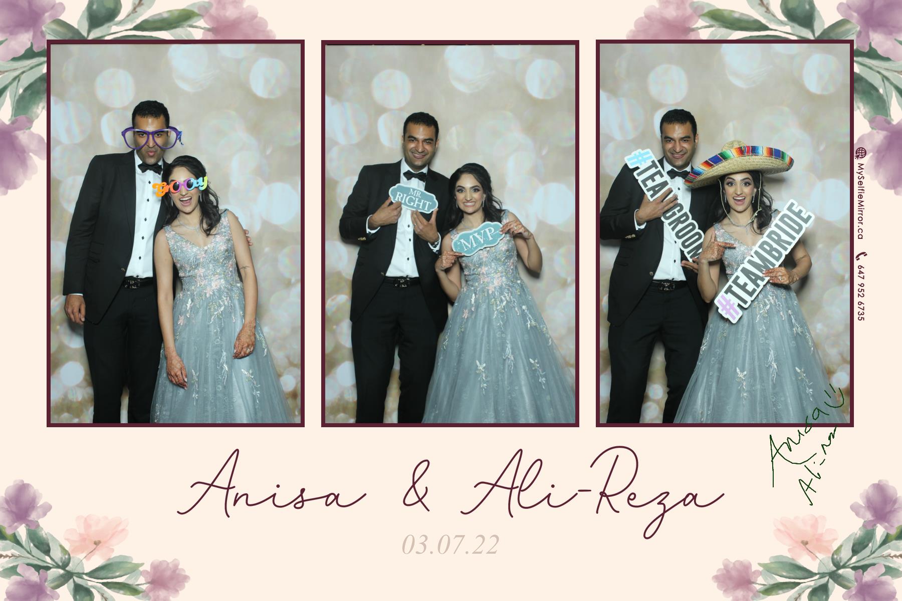 Anisa & Ali | View more photos from the event at gallery.myselfiemirror.ca/u/romanmyselfiemirrorca/Anisa-Ali