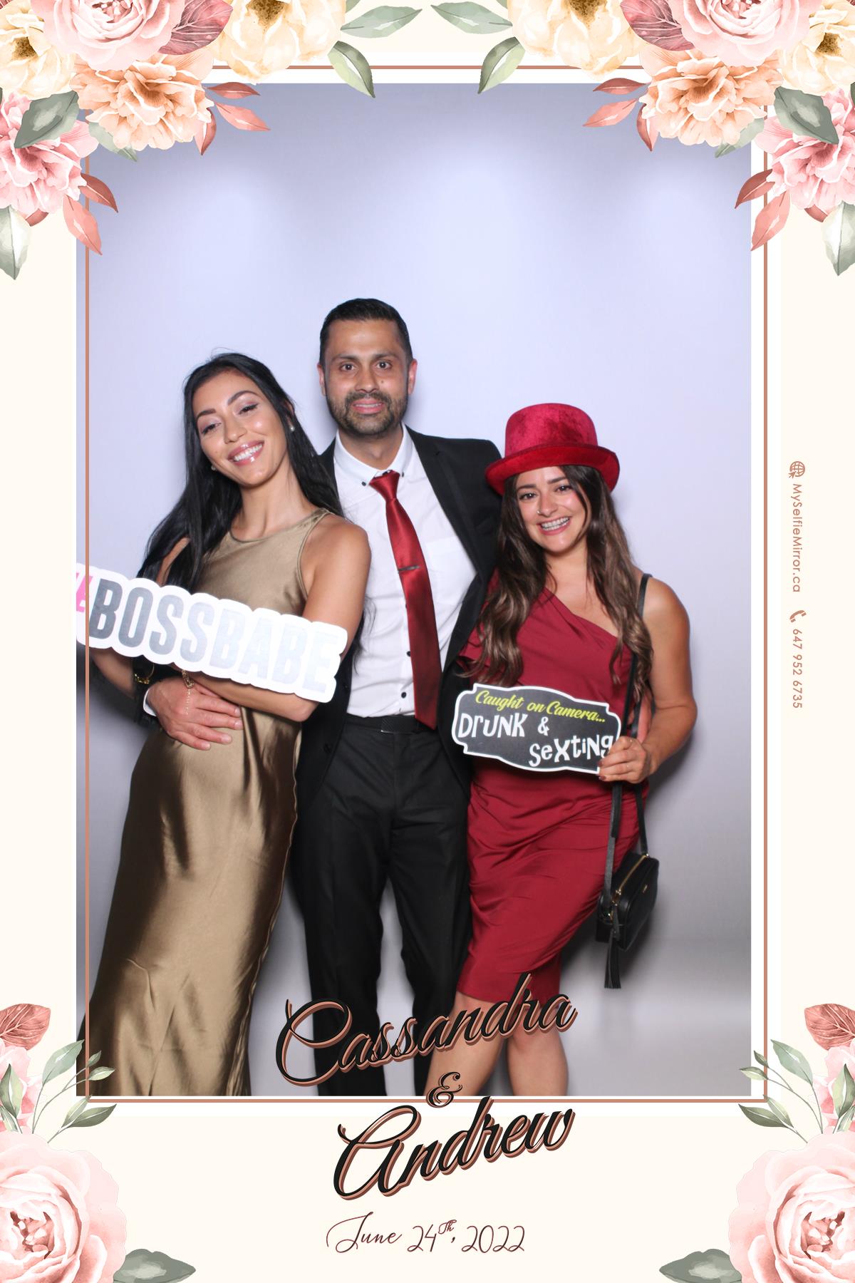 Cassandra & Andrew | View more photos from the event at gallery.myselfiemirror.ca/u/romanmyselfiemirrorca/Cassandra-Andrew