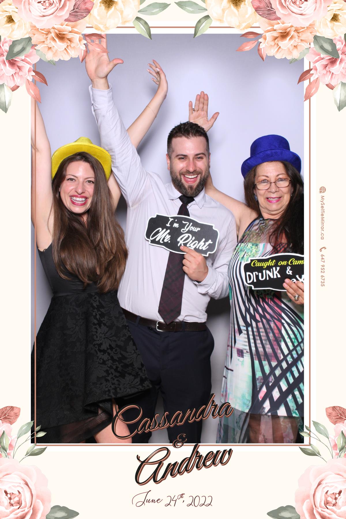 Cassandra & Andrew | View more photos from the event at gallery.myselfiemirror.ca/u/romanmyselfiemirrorca/Cassandra-Andrew