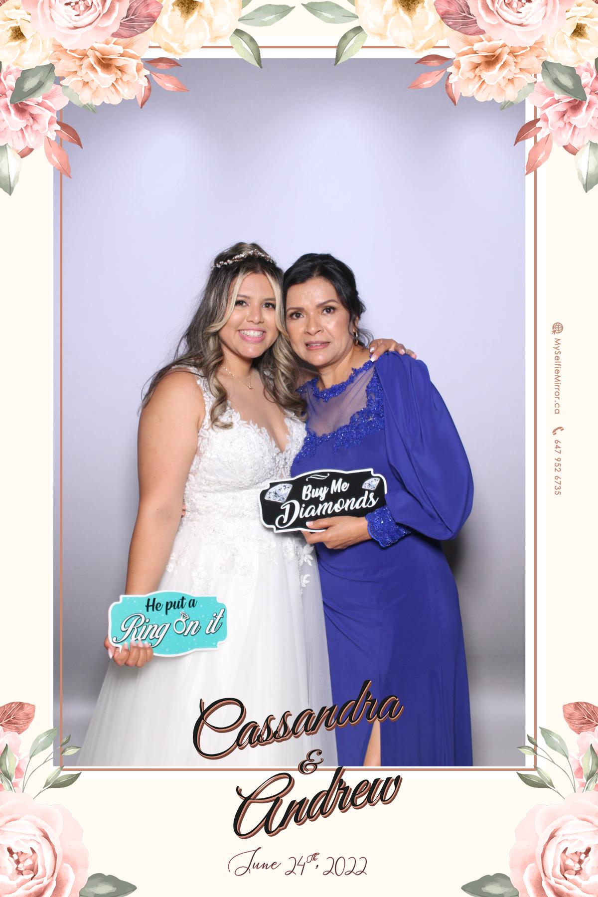 Cassandra & Andrew | View more photos from the event at gallery.myselfiemirror.ca/u/romanmyselfiemirrorca/Cassandra-Andrew