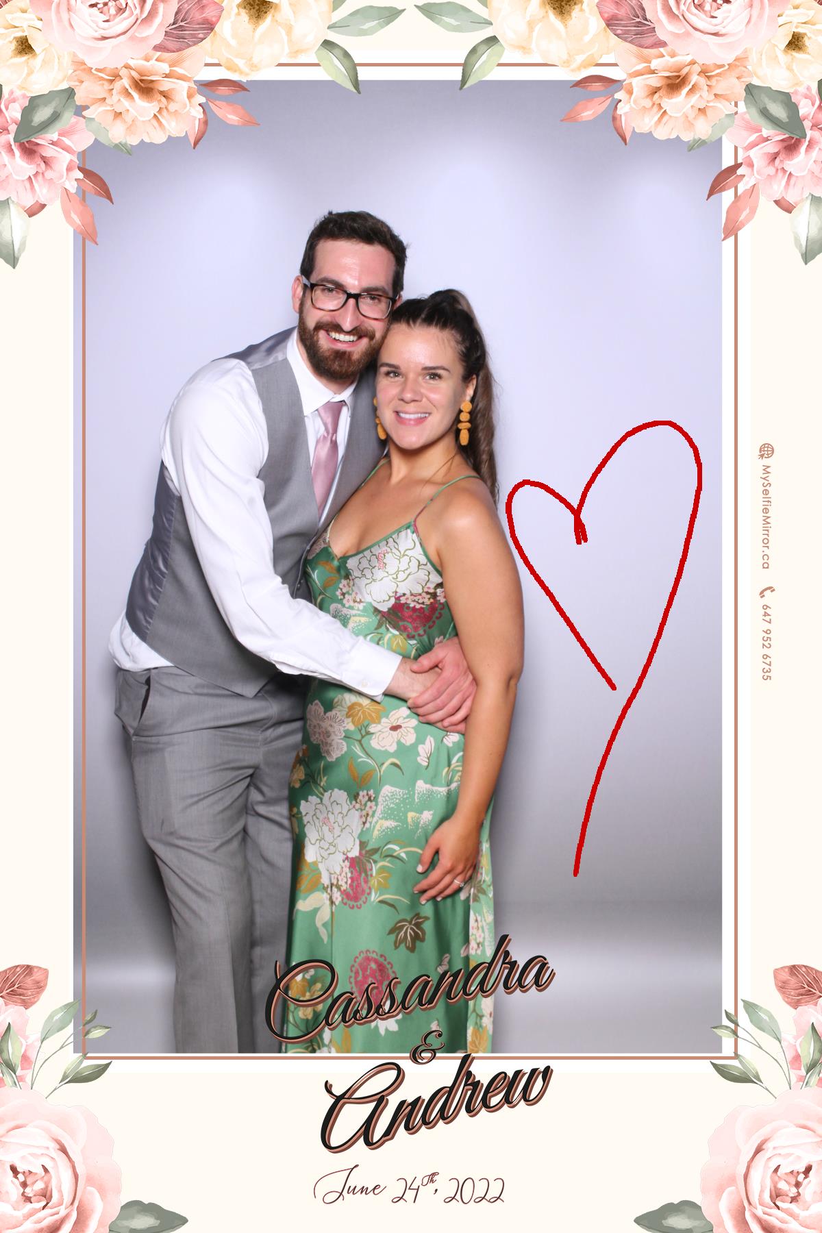 Cassandra & Andrew | View more photos from the event at gallery.myselfiemirror.ca/u/romanmyselfiemirrorca/Cassandra-Andrew