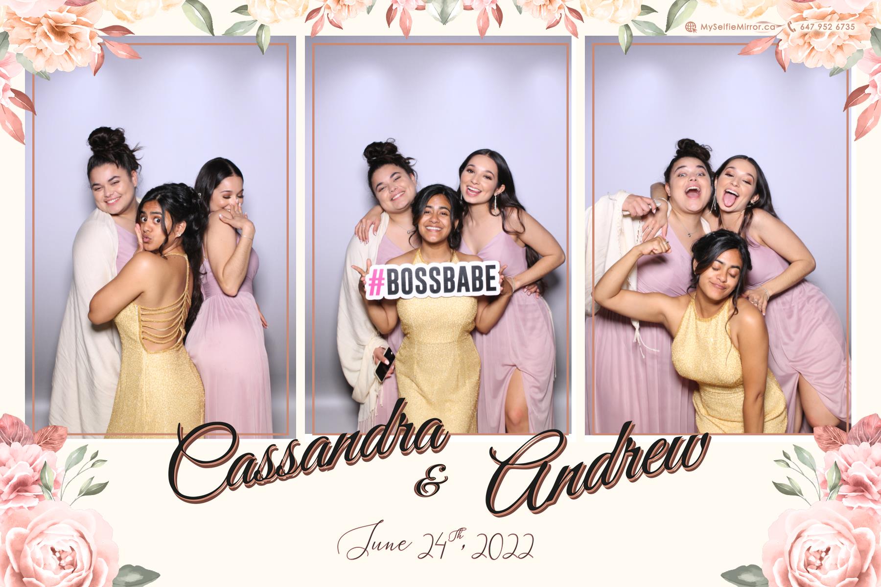 Cassandra & Andrew | View more photos from the event at gallery.myselfiemirror.ca/u/romanmyselfiemirrorca/Cassandra-Andrew