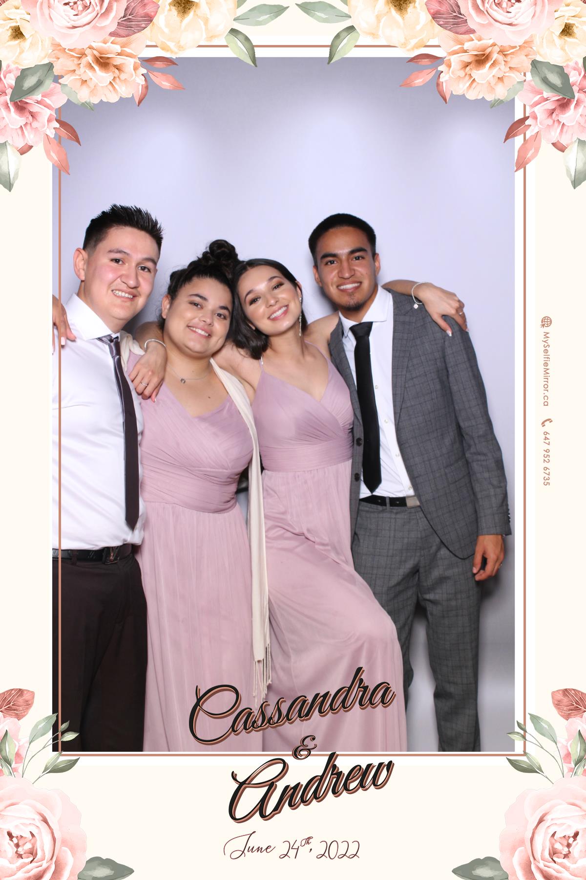 Cassandra & Andrew | View more photos from the event at gallery.myselfiemirror.ca/u/romanmyselfiemirrorca/Cassandra-Andrew