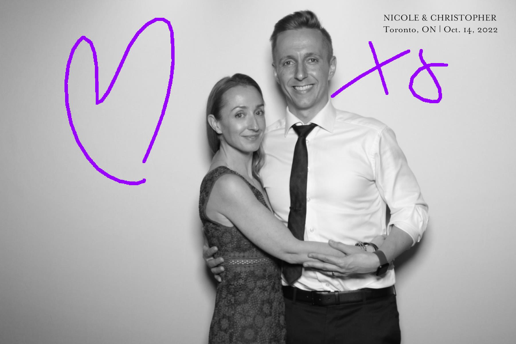 Christopher & Nicole | View more photos from the event at gallery.myselfiemirror.ca/u/romanmyselfiemirrorca/Christopher-Nicole