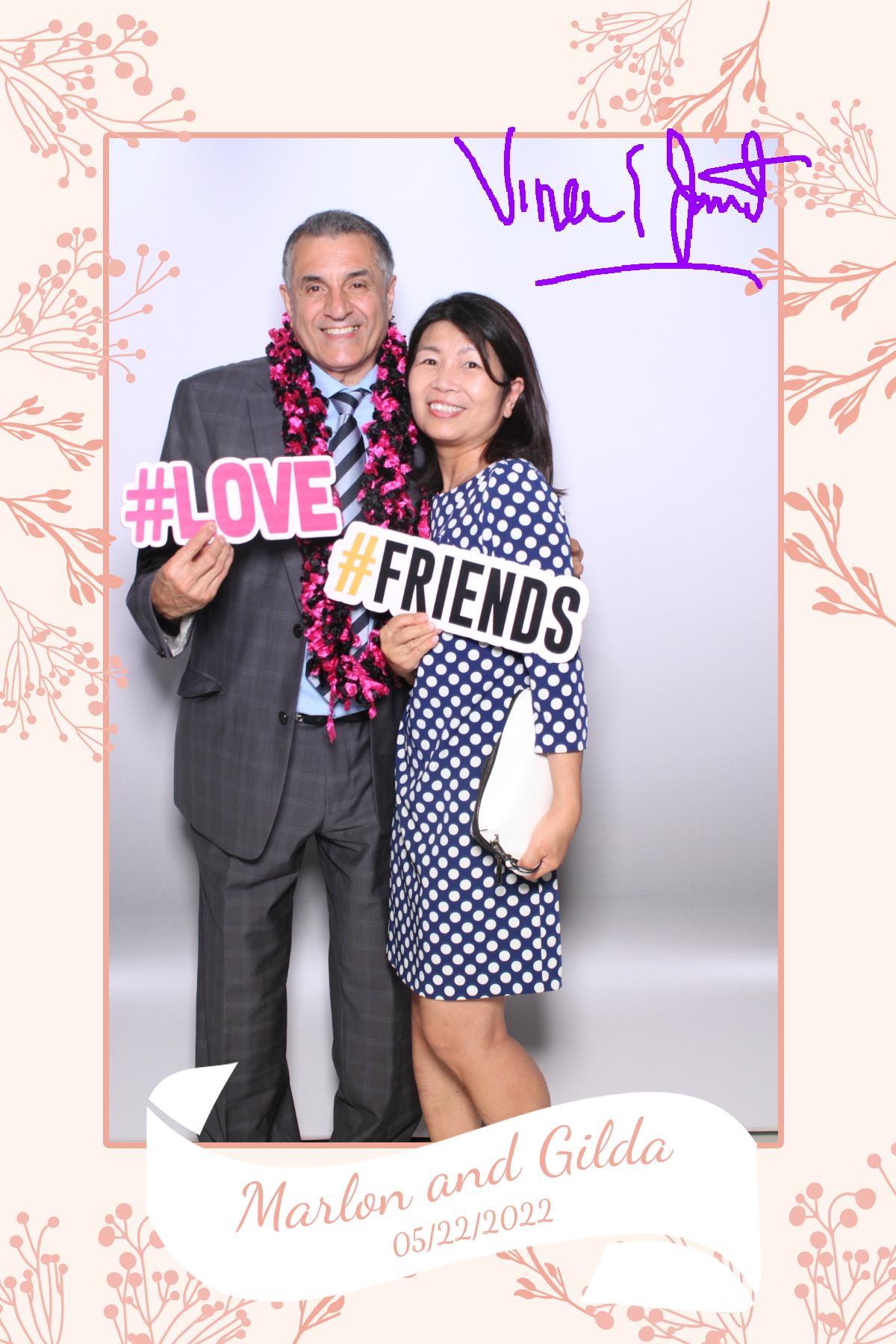 Gilda & Marlon | View more photos from the event at gallery.myselfiemirror.ca/u/romanmyselfiemirrorca/Gilda-Marlon