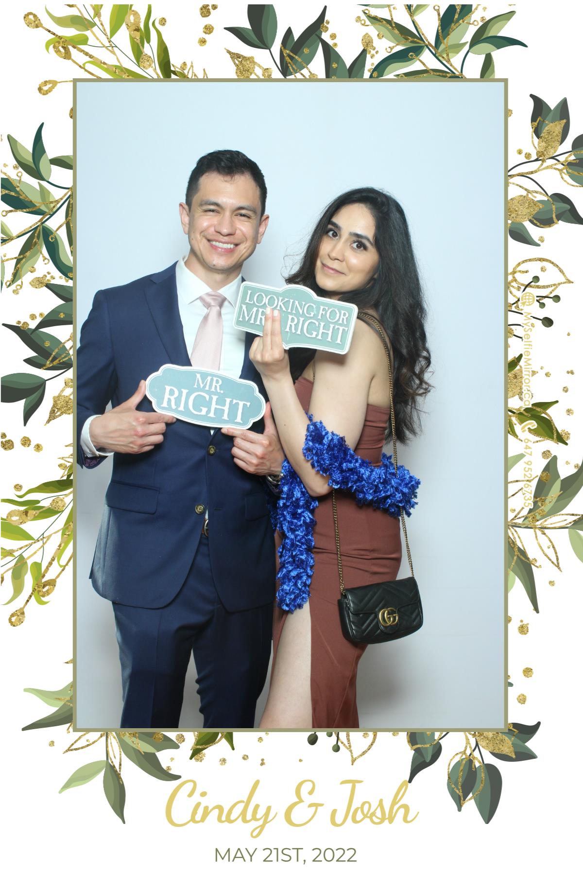 Josh & Cindy | View more photos from the event at gallery.myselfiemirror.ca/u/romanmyselfiemirrorca/Josh-Cindy