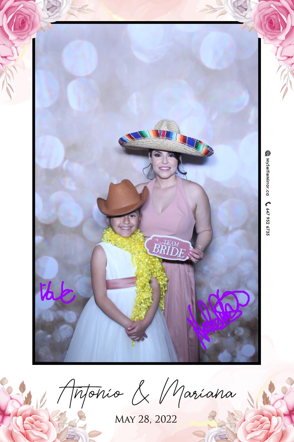 Mariana & Tony | View more photos from the event at gallery.myselfiemirror.ca/u/romanmyselfiemirrorca/Mariana-Tony