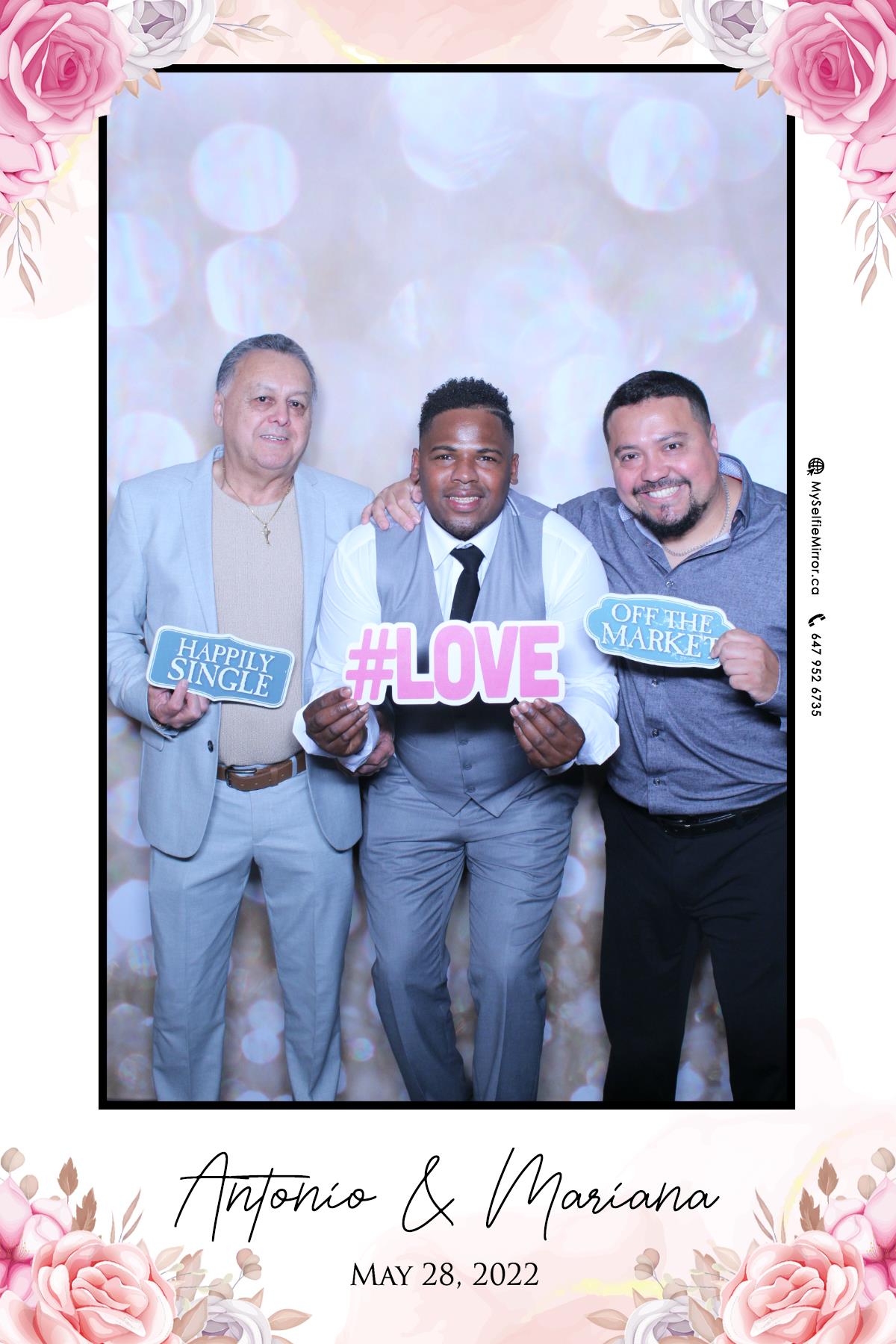 Mariana & Tony | View more photos from the event at gallery.myselfiemirror.ca/u/romanmyselfiemirrorca/Mariana-Tony