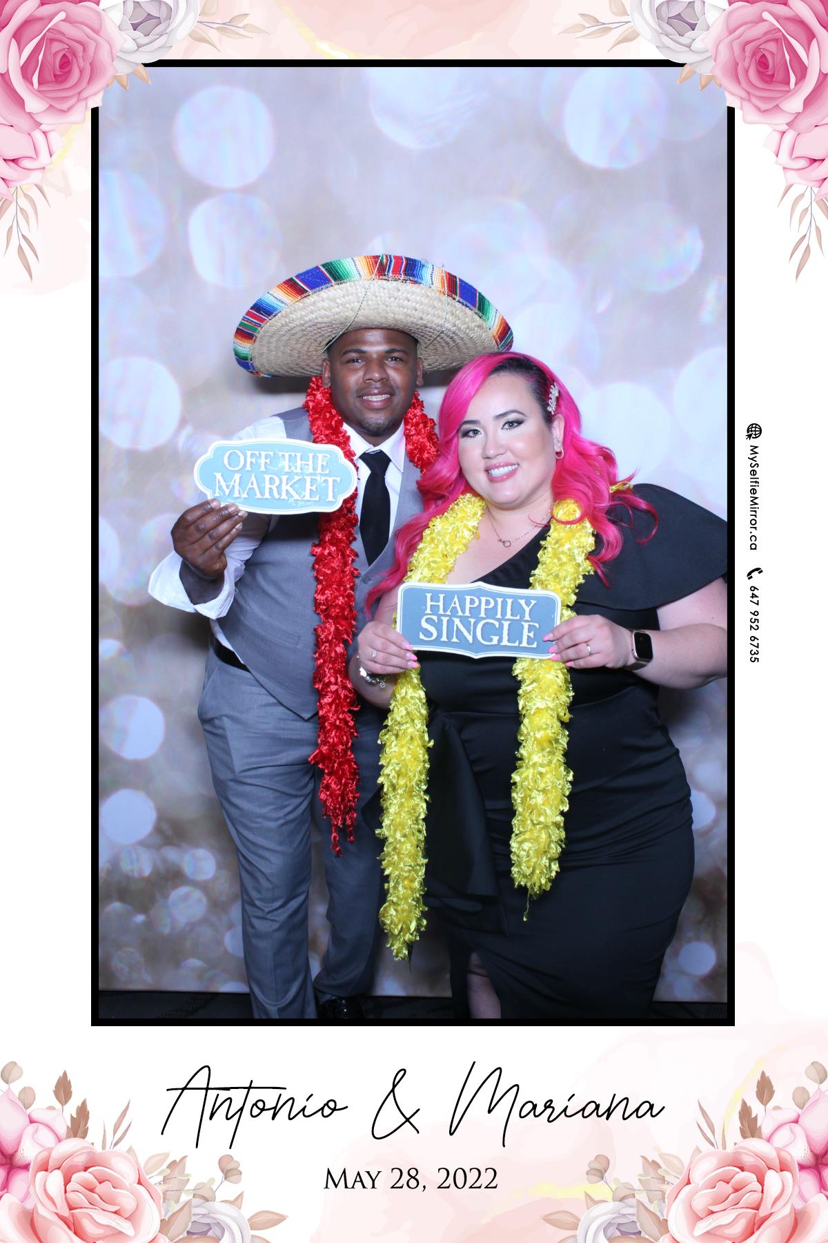 Mariana & Tony | View more photos from the event at gallery.myselfiemirror.ca/u/romanmyselfiemirrorca/Mariana-Tony