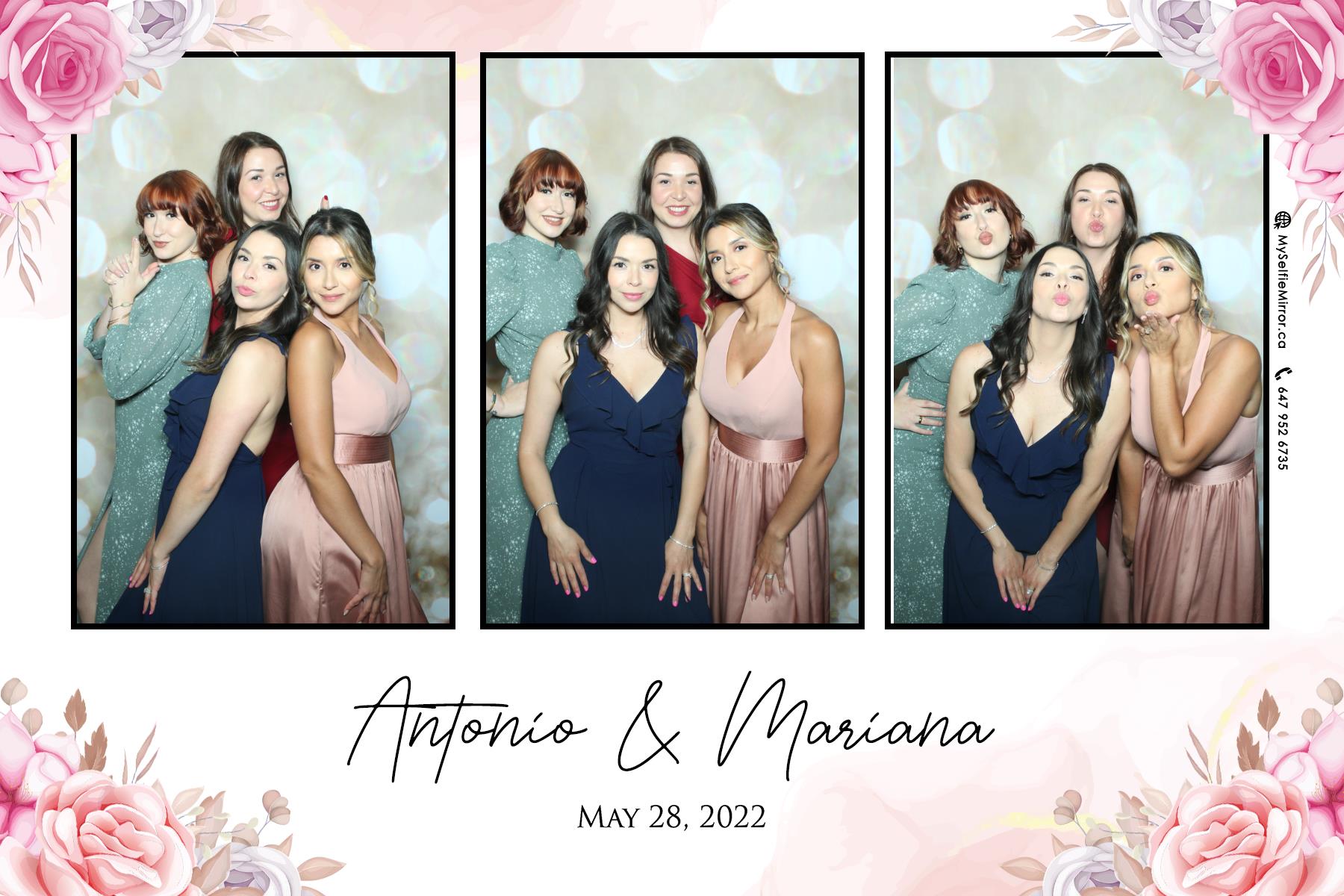 Mariana & Tony | View more photos from the event at gallery.myselfiemirror.ca/u/romanmyselfiemirrorca/Mariana-Tony