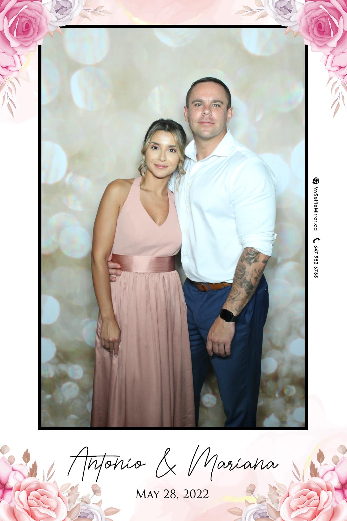 Mariana & Tony | View more photos from the event at gallery.myselfiemirror.ca/u/romanmyselfiemirrorca/Mariana-Tony