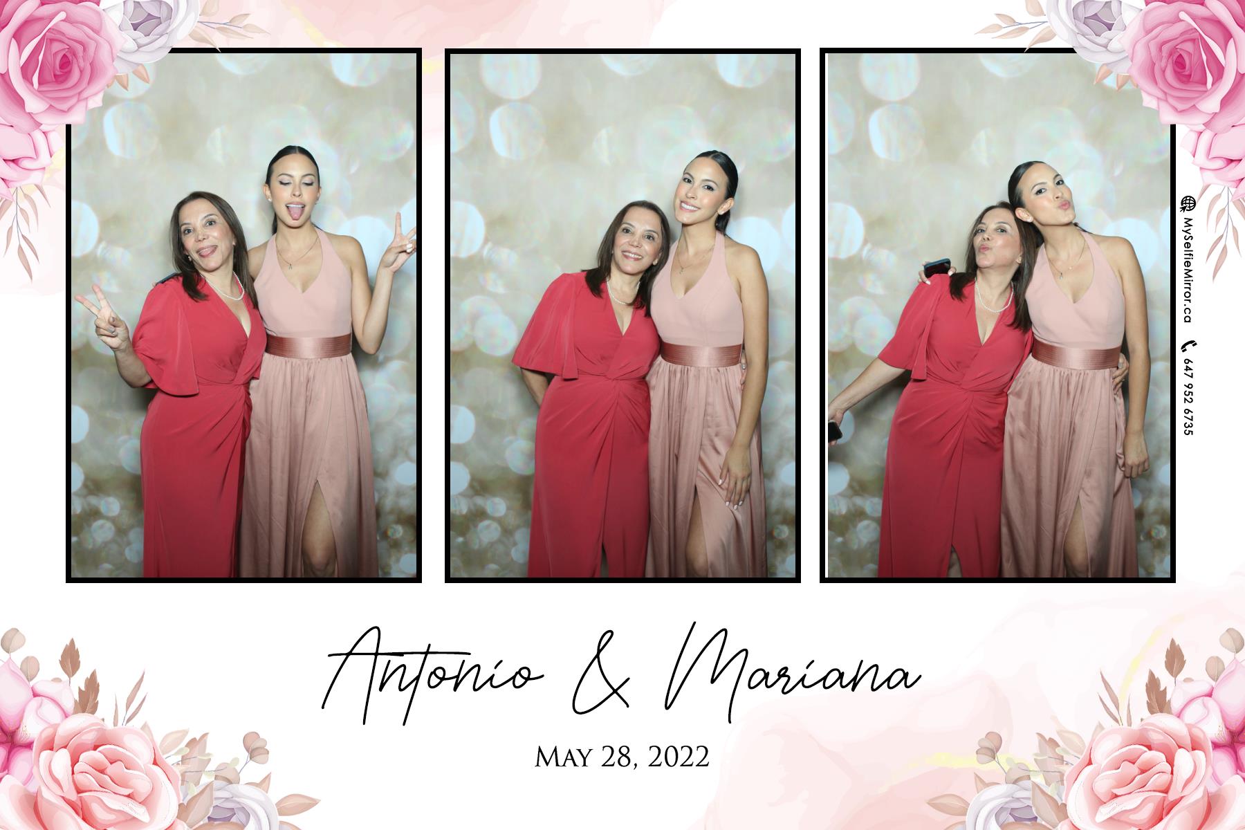 Mariana & Tony | View more photos from the event at gallery.myselfiemirror.ca/u/romanmyselfiemirrorca/Mariana-Tony