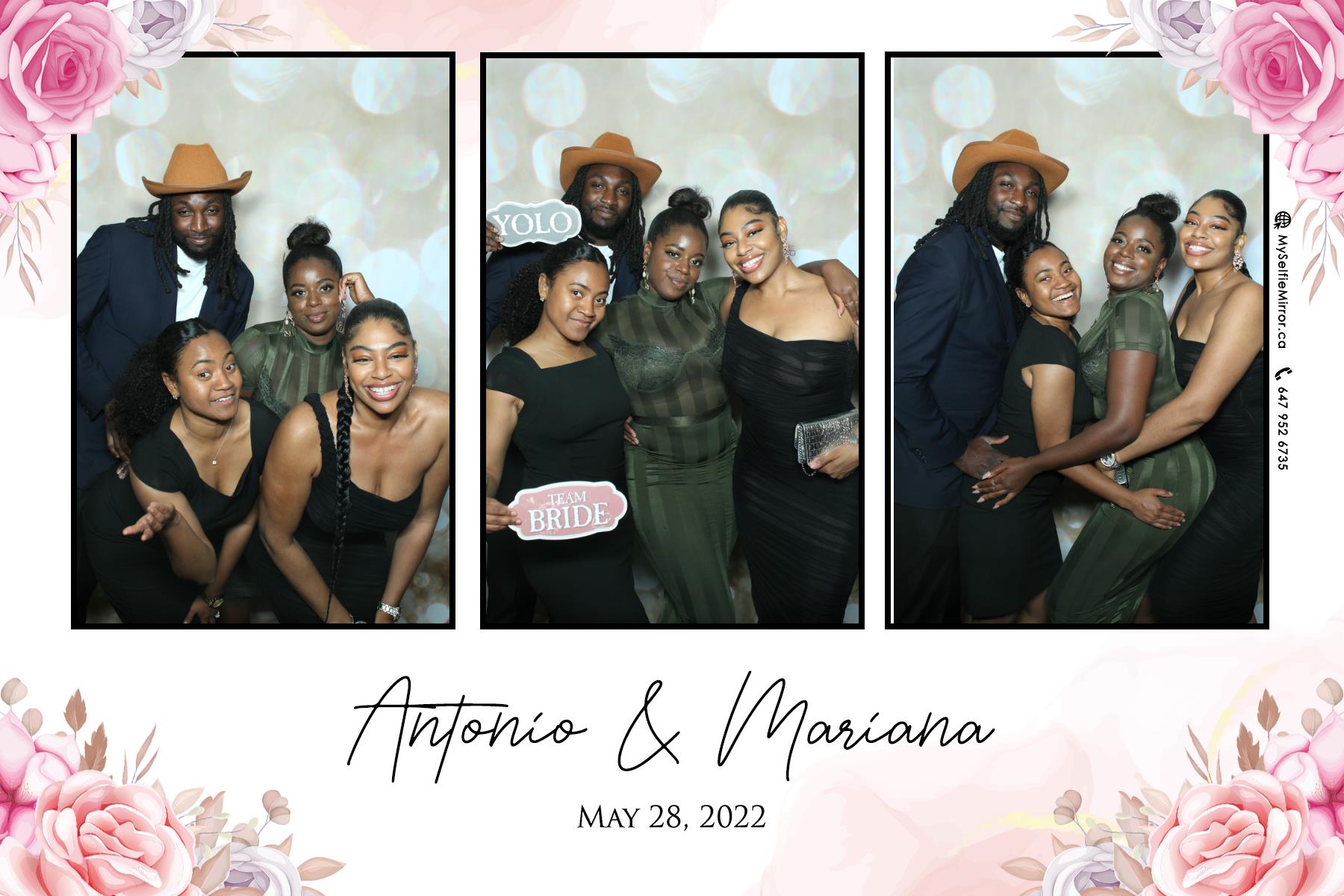 Mariana & Tony | View more photos from the event at gallery.myselfiemirror.ca/u/romanmyselfiemirrorca/Mariana-Tony