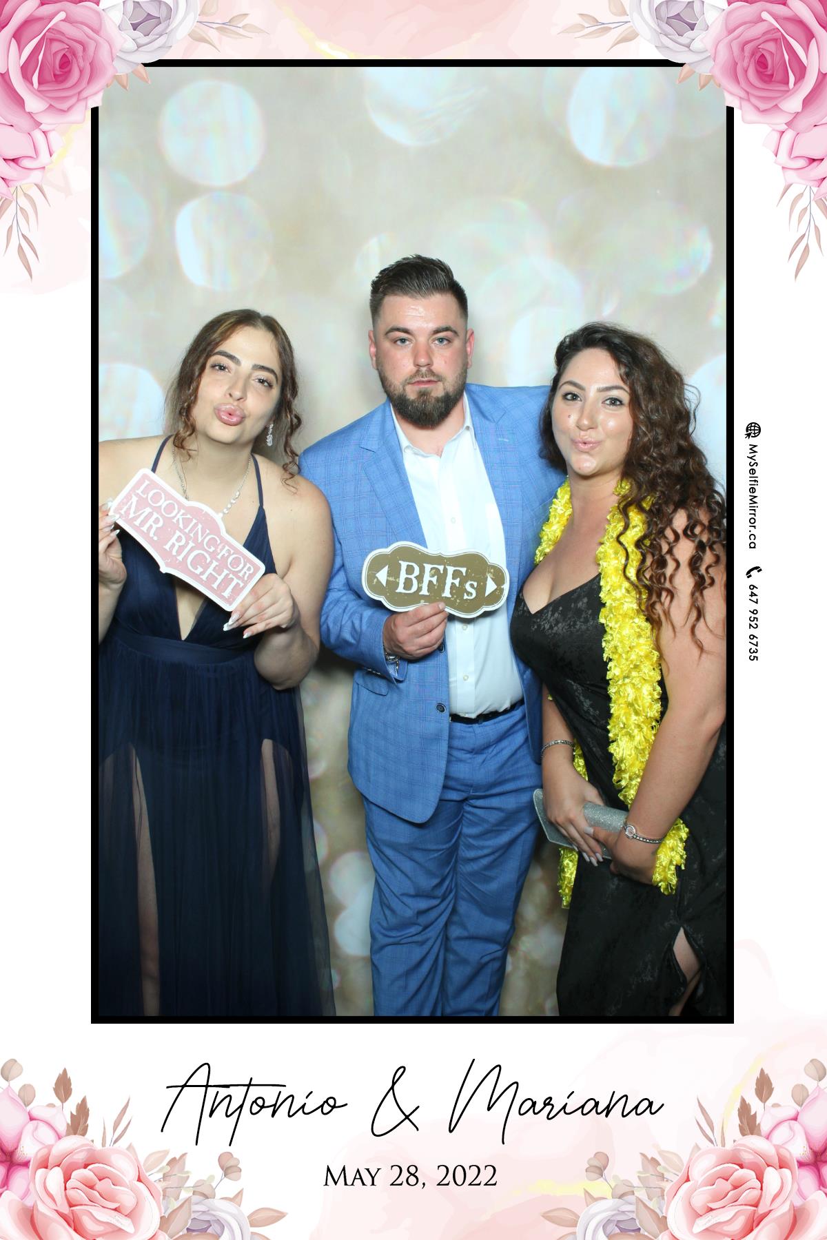 Mariana & Tony | View more photos from the event at gallery.myselfiemirror.ca/u/romanmyselfiemirrorca/Mariana-Tony