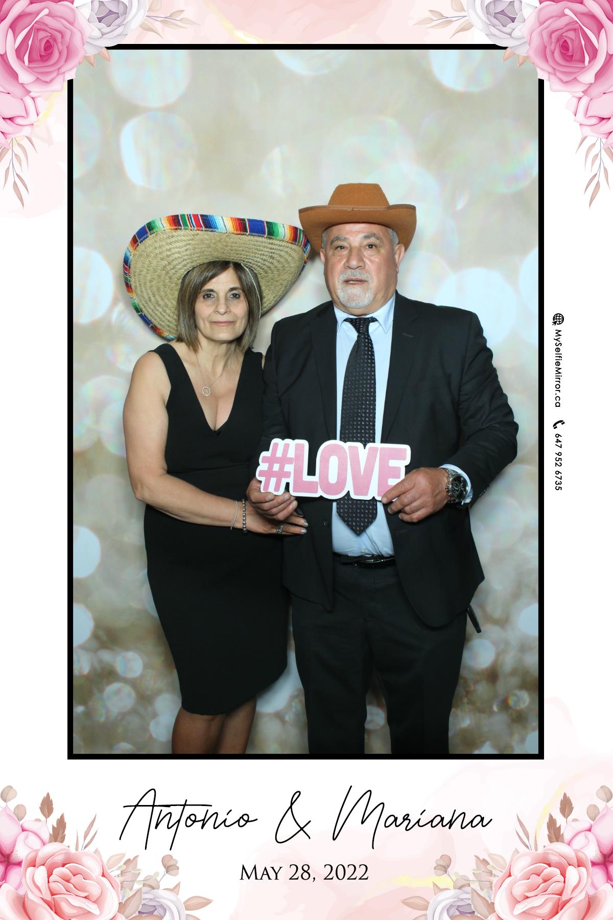 Mariana & Tony | View more photos from the event at gallery.myselfiemirror.ca/u/romanmyselfiemirrorca/Mariana-Tony