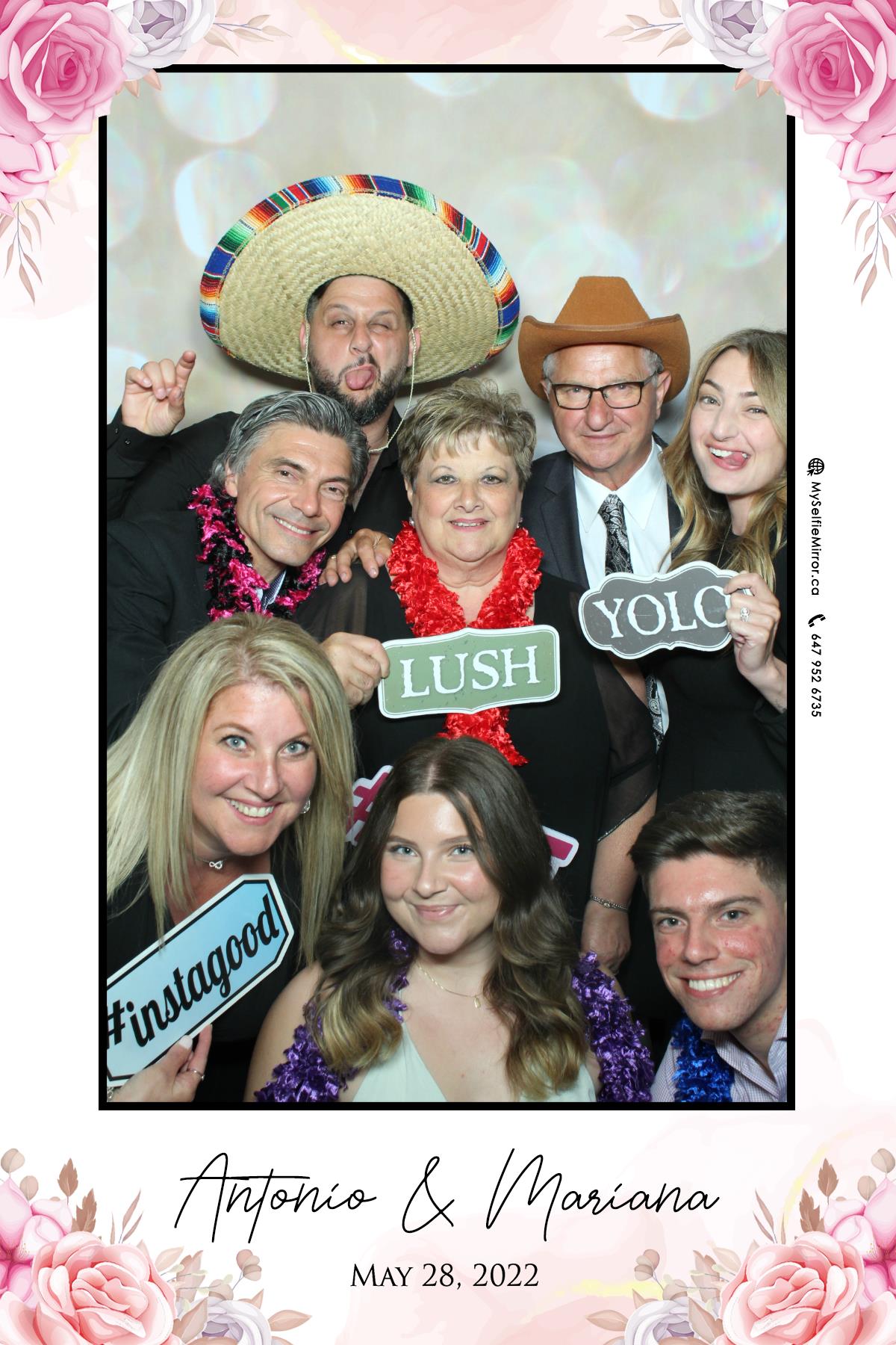 Mariana & Tony | View more photos from the event at gallery.myselfiemirror.ca/u/romanmyselfiemirrorca/Mariana-Tony