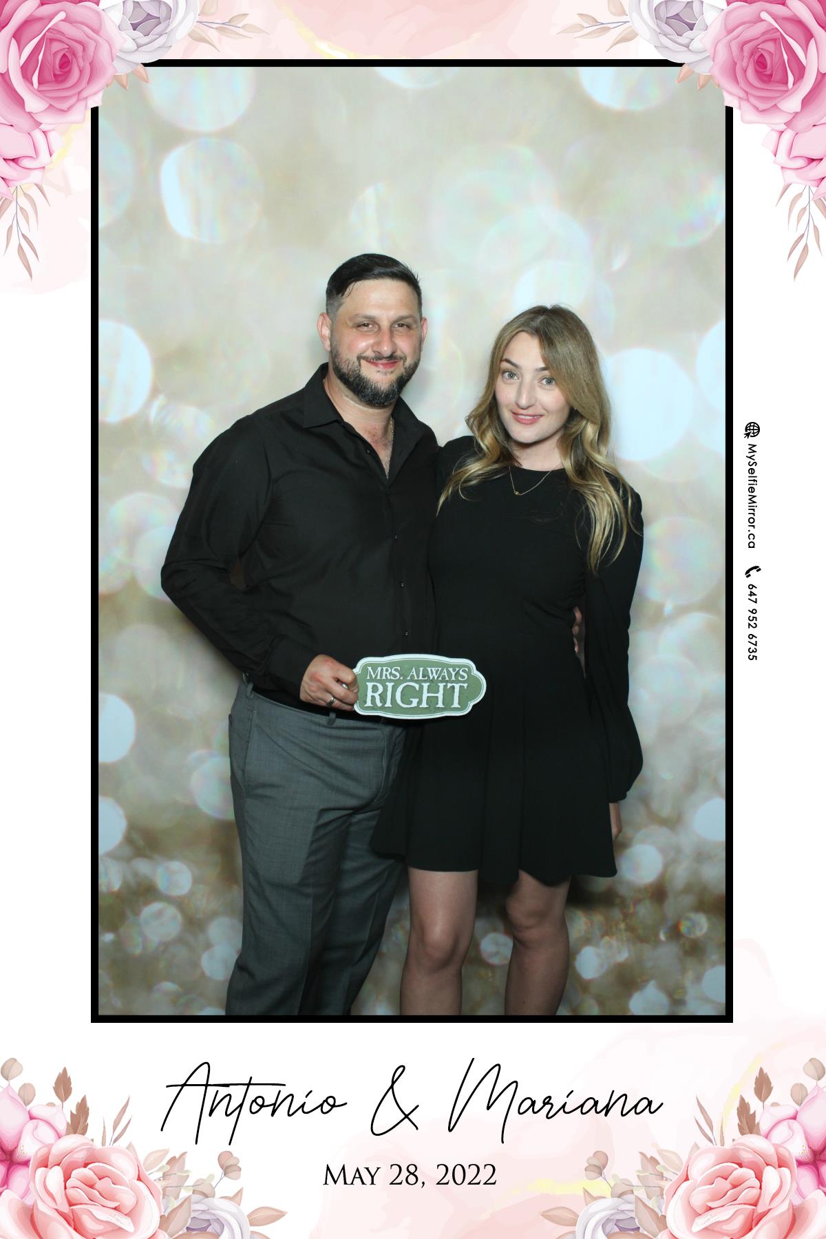 Mariana & Tony | View more photos from the event at gallery.myselfiemirror.ca/u/romanmyselfiemirrorca/Mariana-Tony