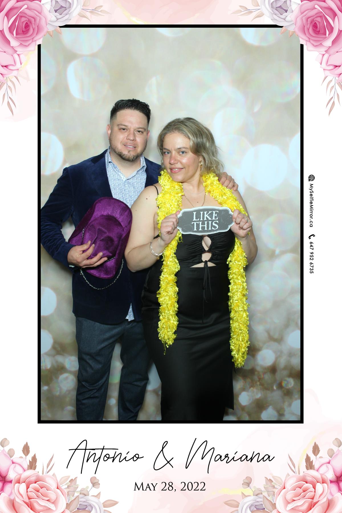 Mariana & Tony | View more photos from the event at gallery.myselfiemirror.ca/u/romanmyselfiemirrorca/Mariana-Tony