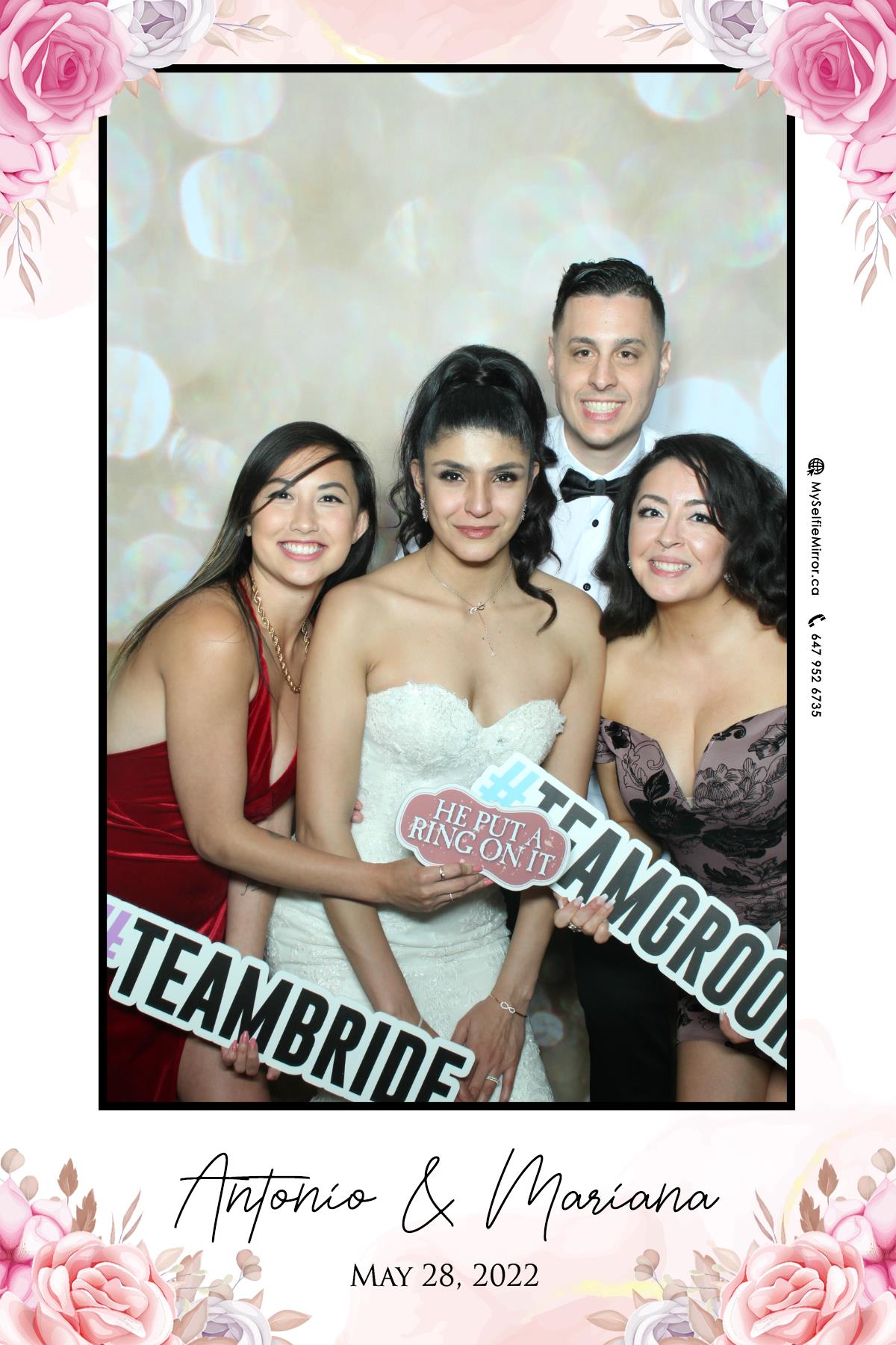 Mariana & Tony | View more photos from the event at gallery.myselfiemirror.ca/u/romanmyselfiemirrorca/Mariana-Tony