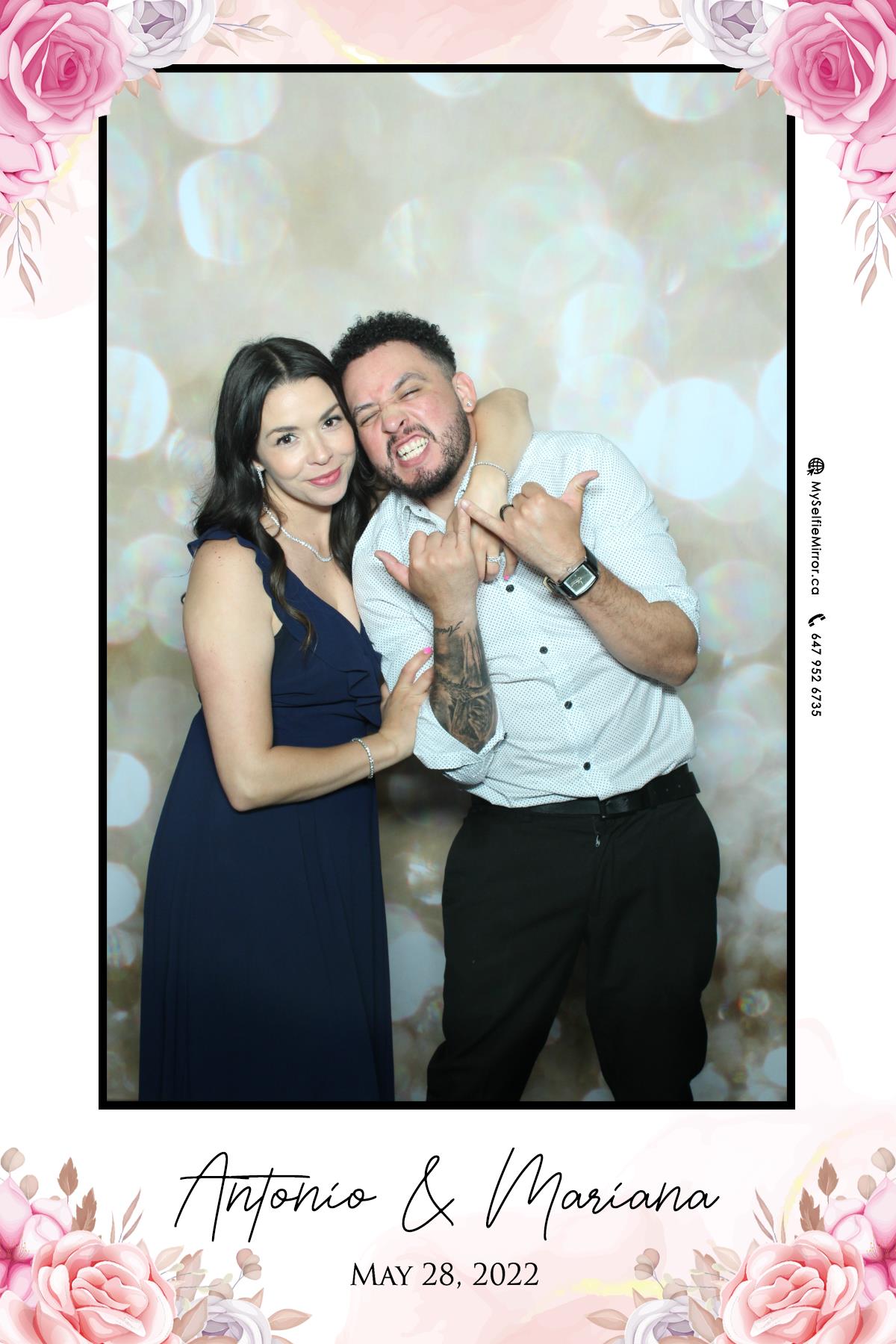 Mariana & Tony | View more photos from the event at gallery.myselfiemirror.ca/u/romanmyselfiemirrorca/Mariana-Tony