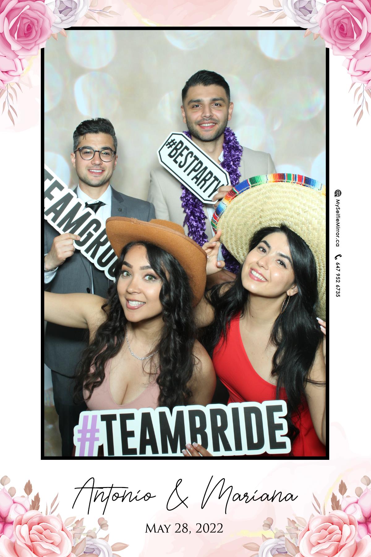 Mariana & Tony | View more photos from the event at gallery.myselfiemirror.ca/u/romanmyselfiemirrorca/Mariana-Tony