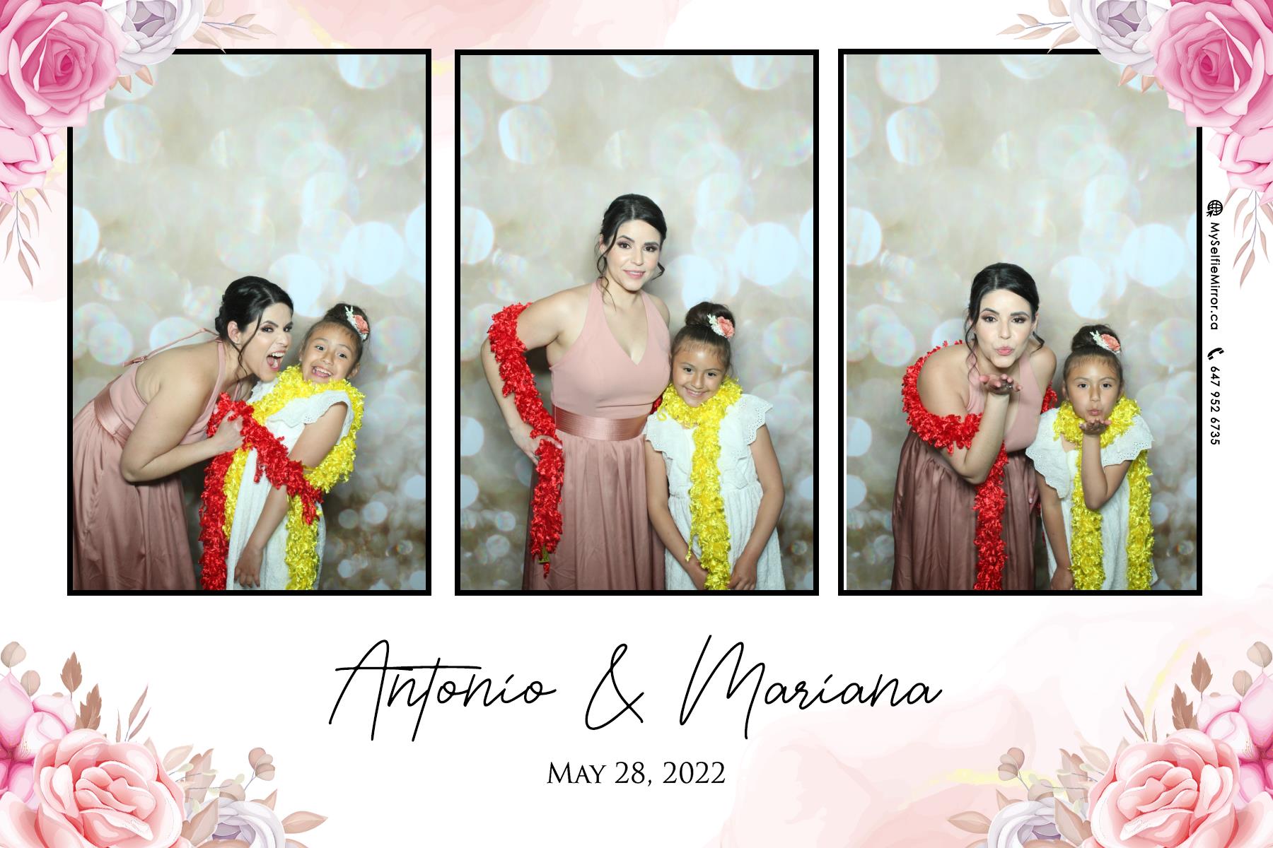 Mariana & Tony | View more photos from the event at gallery.myselfiemirror.ca/u/romanmyselfiemirrorca/Mariana-Tony