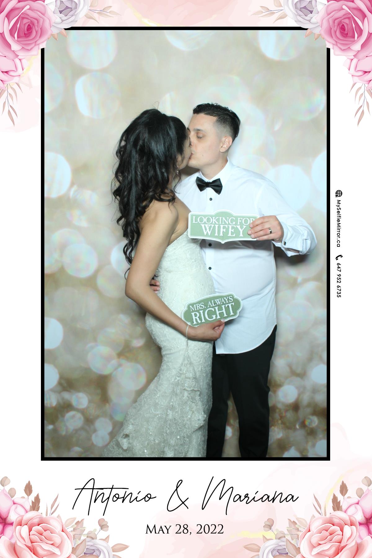 Mariana & Tony | View more photos from the event at gallery.myselfiemirror.ca/u/romanmyselfiemirrorca/Mariana-Tony