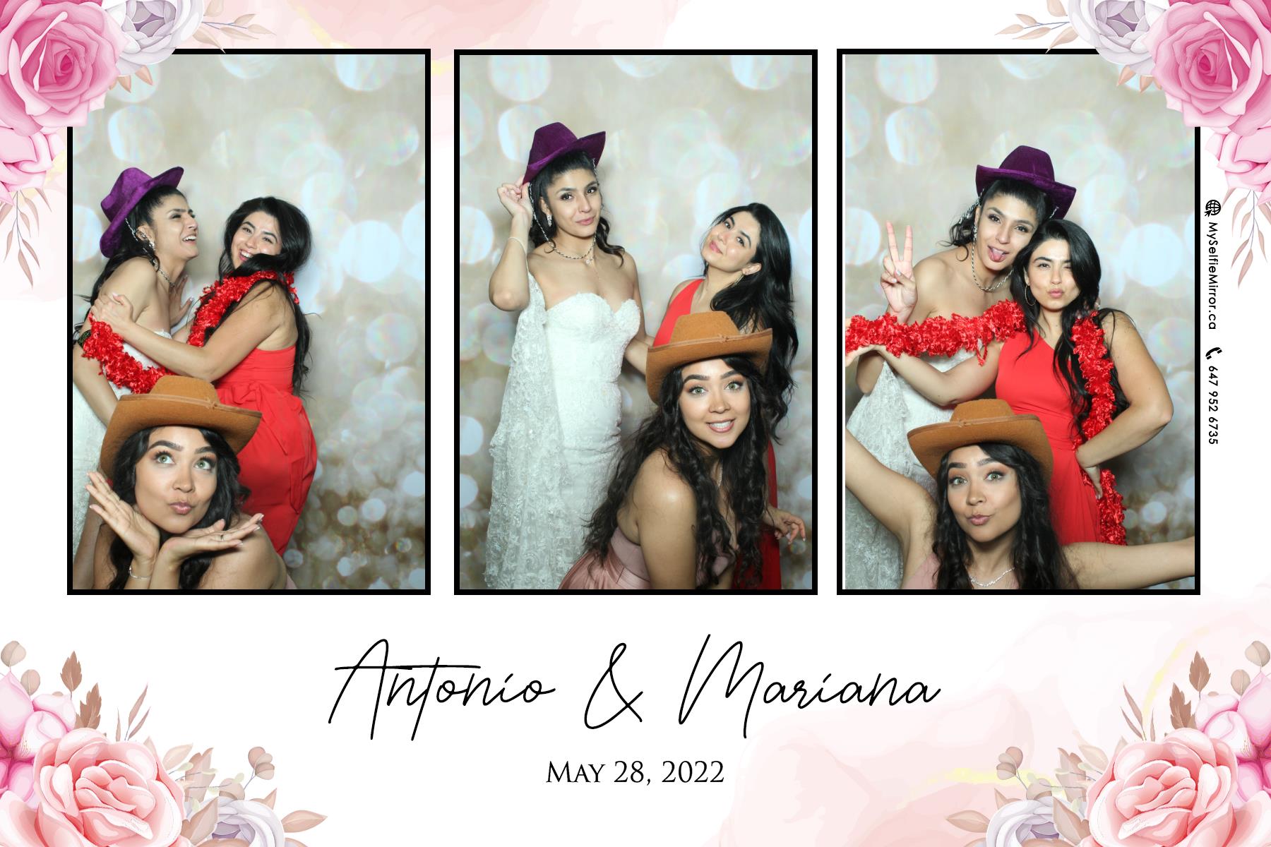 Mariana & Tony | View more photos from the event at gallery.myselfiemirror.ca/u/romanmyselfiemirrorca/Mariana-Tony