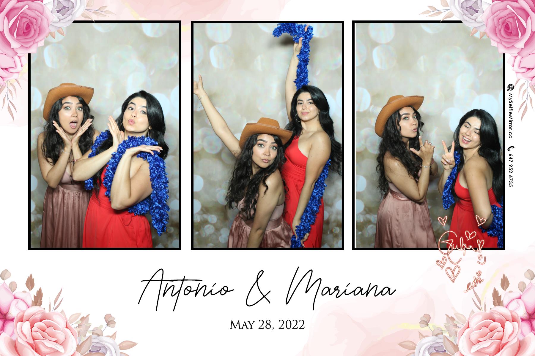 Mariana & Tony | View more photos from the event at gallery.myselfiemirror.ca/u/romanmyselfiemirrorca/Mariana-Tony