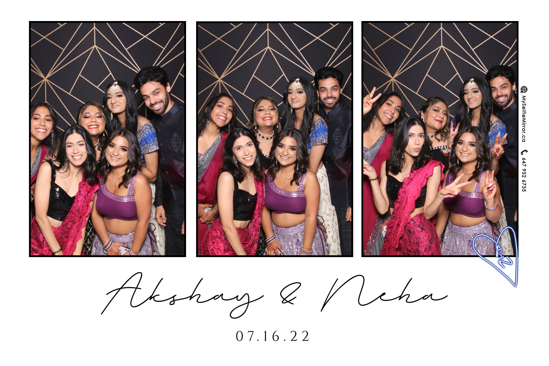 Neha & Akshay | View more photos from the event at gallery.myselfiemirror.ca/u/romanmyselfiemirrorca/Neha-Akshay