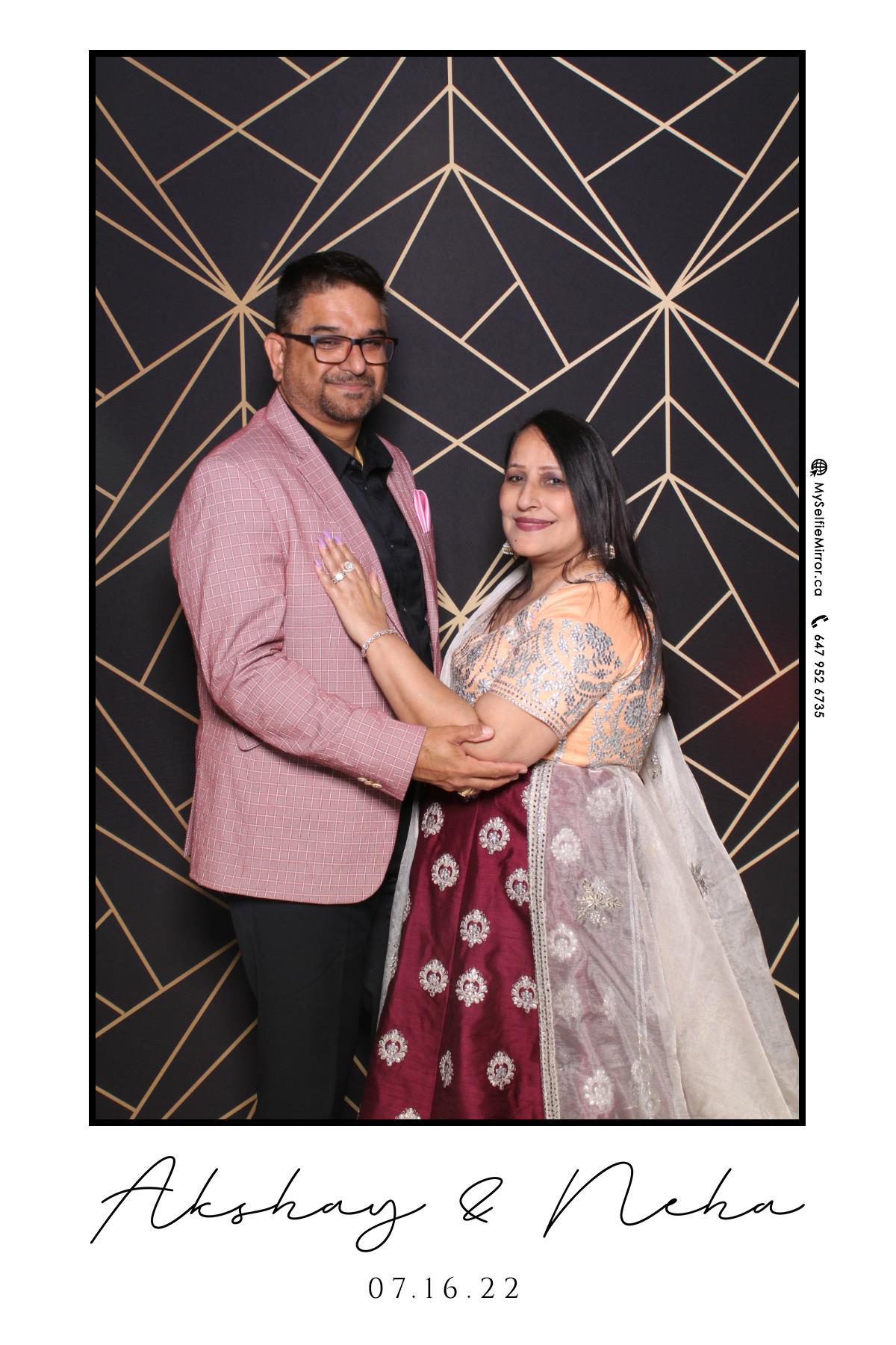 Neha & Akshay | View more photos from the event at gallery.myselfiemirror.ca/u/romanmyselfiemirrorca/Neha-Akshay