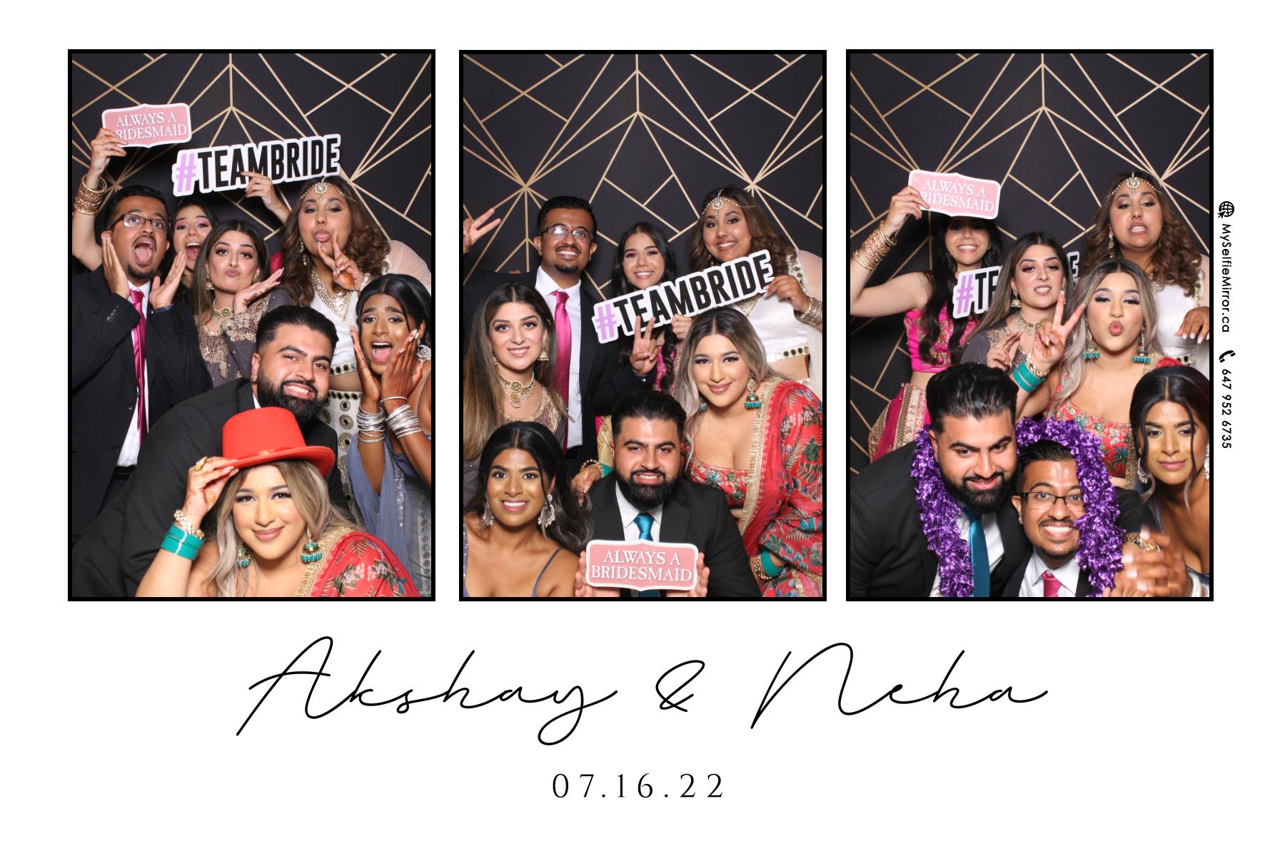 Neha & Akshay | View more photos from the event at gallery.myselfiemirror.ca/u/romanmyselfiemirrorca/Neha-Akshay