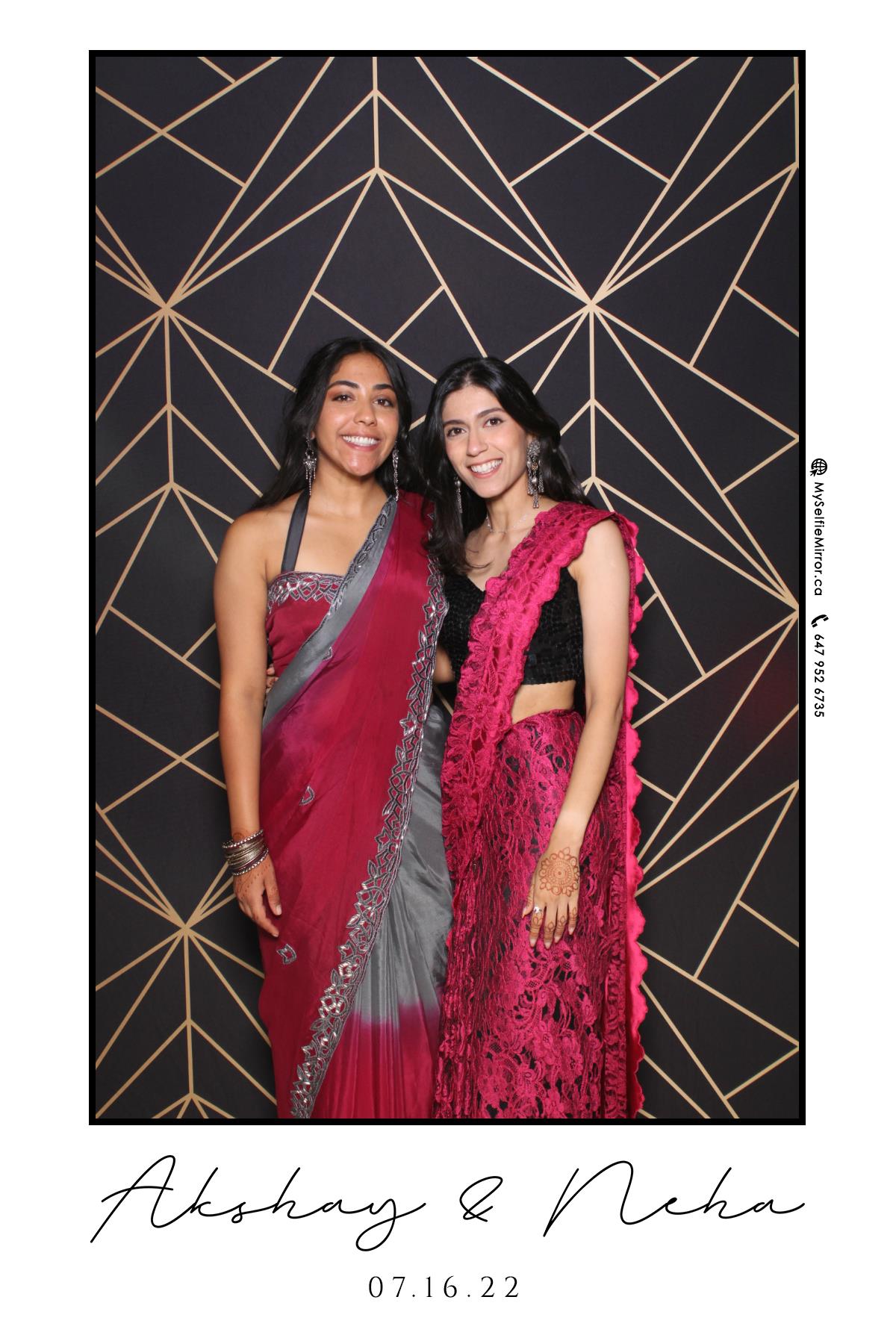 Neha & Akshay | View more photos from the event at gallery.myselfiemirror.ca/u/romanmyselfiemirrorca/Neha-Akshay