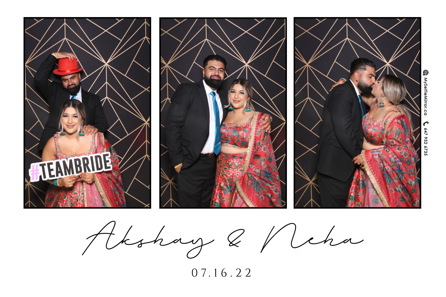 Neha & Akshay | View more photos from the event at gallery.myselfiemirror.ca/u/romanmyselfiemirrorca/Neha-Akshay